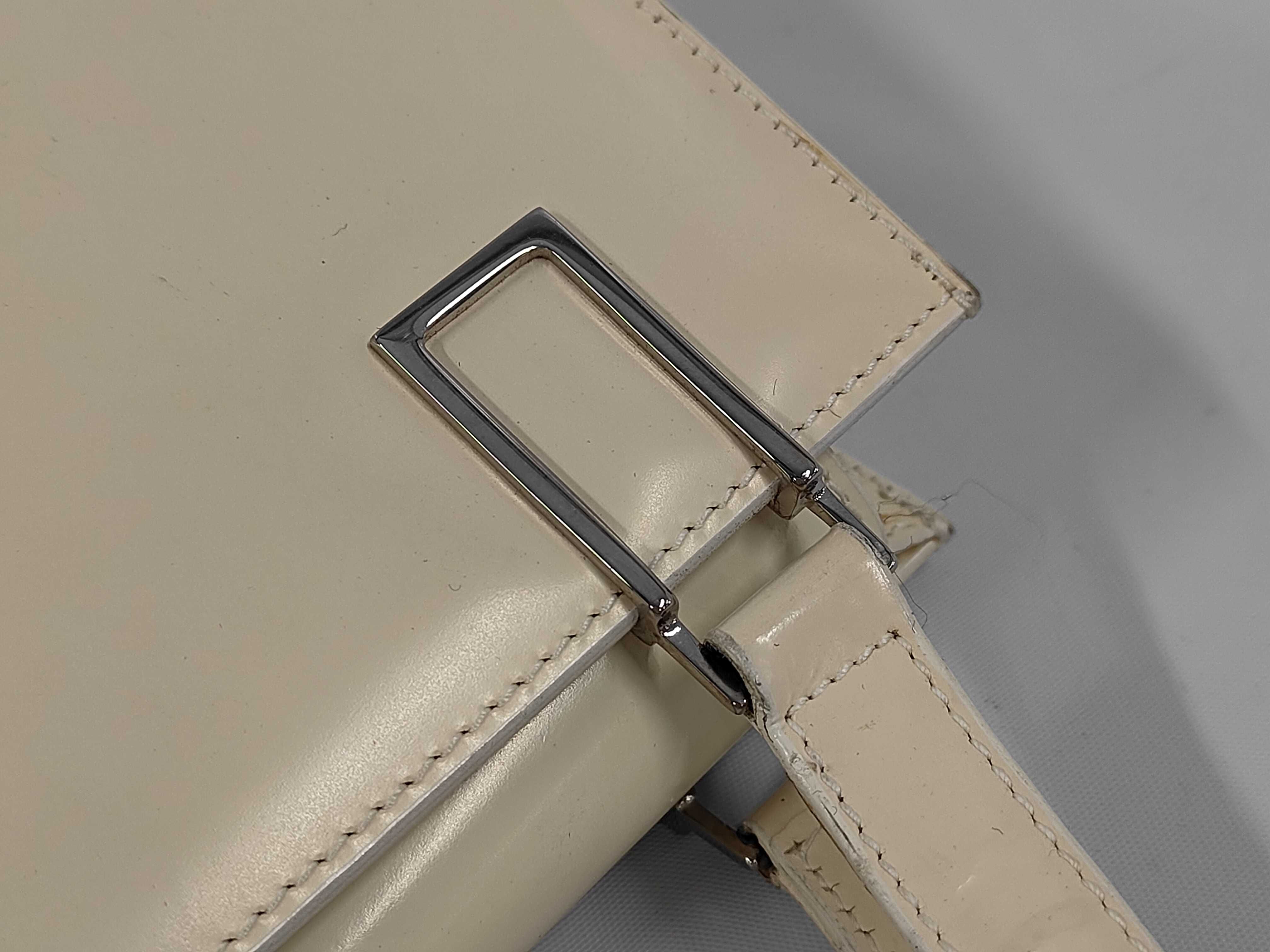 2-way handbag with strap, calf leather, white - handbag — view 5