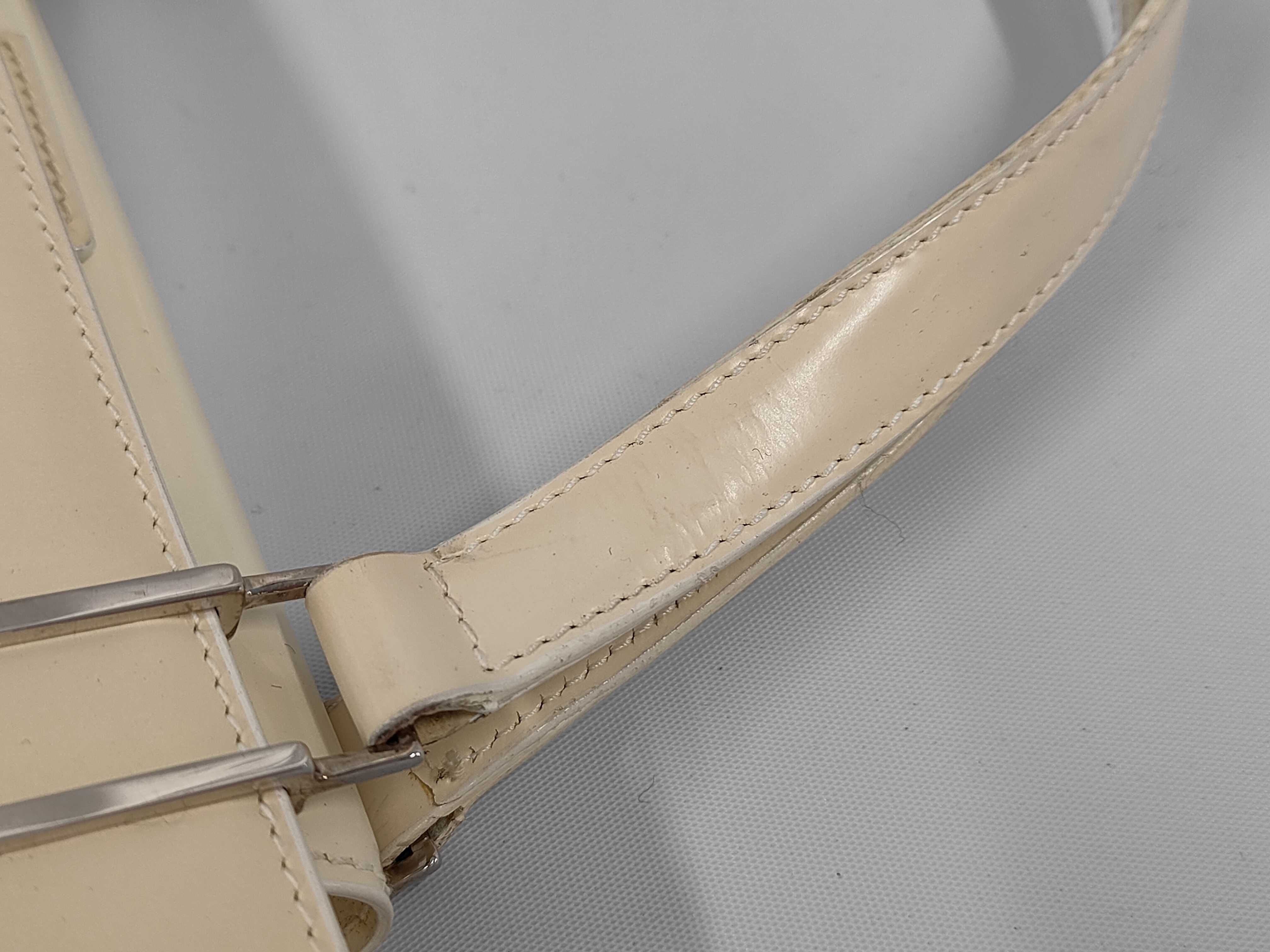2-way handbag with strap, calf leather, white - handbag — view 6