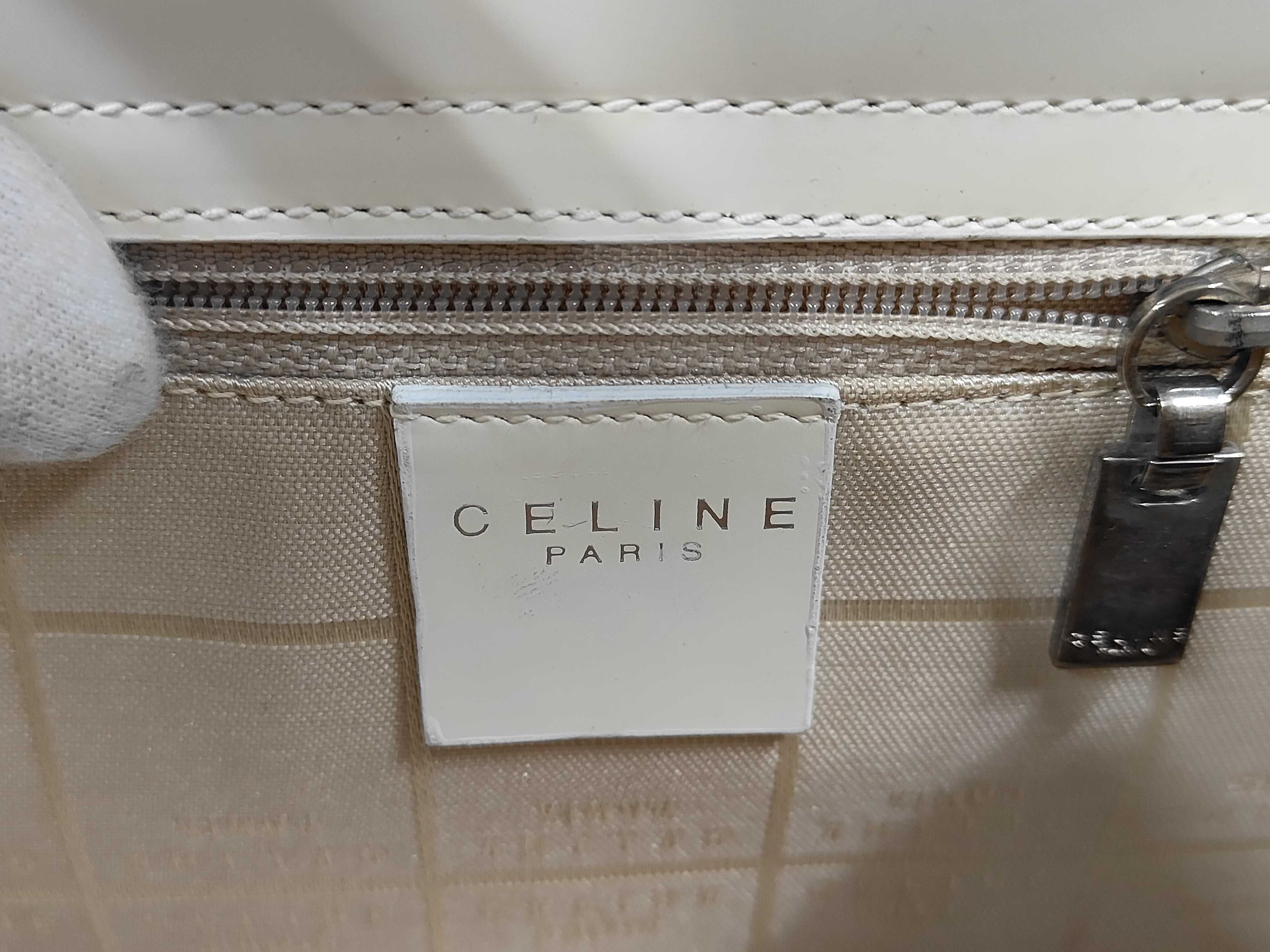 2-way handbag with strap, calf leather, white - handbag — view 9