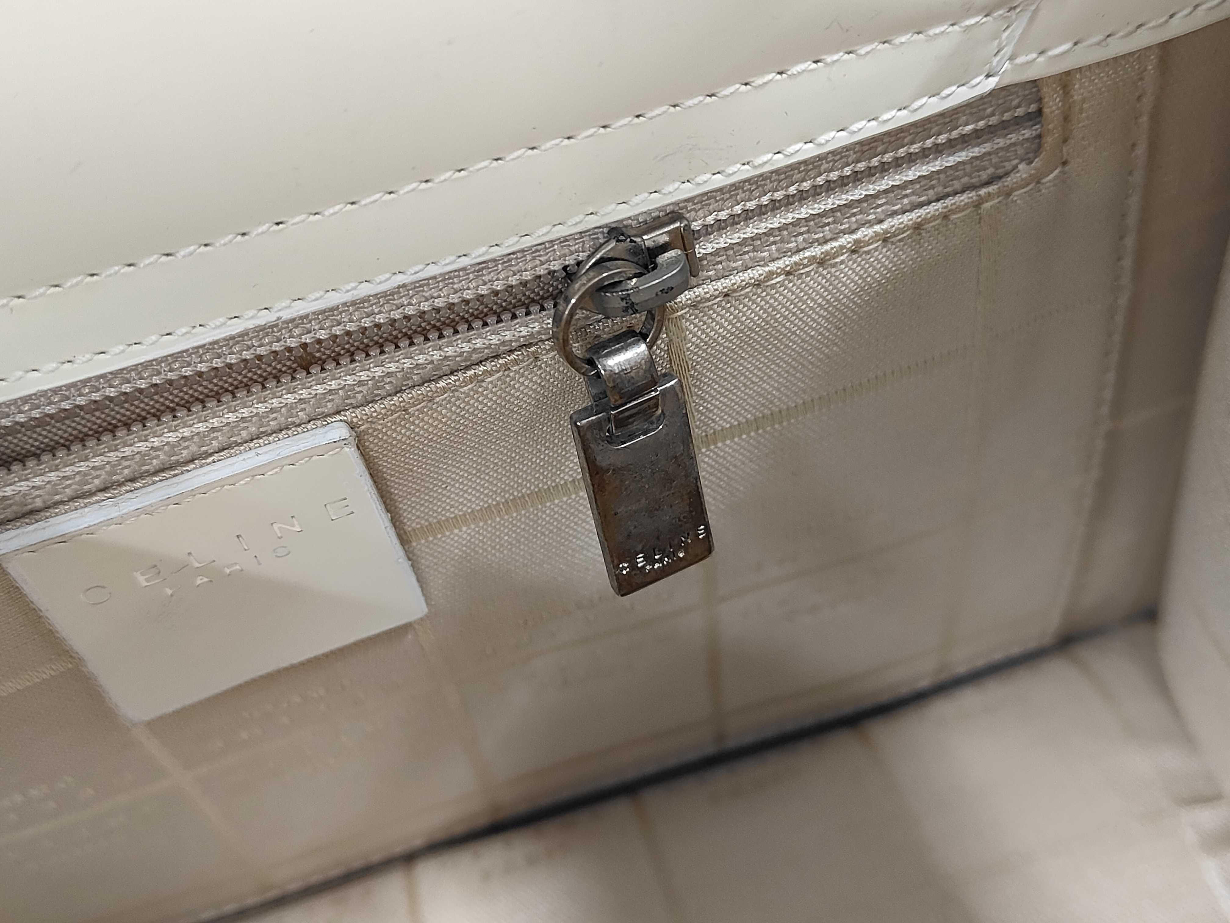 2-way handbag with strap, calf leather, white - handbag — view 10