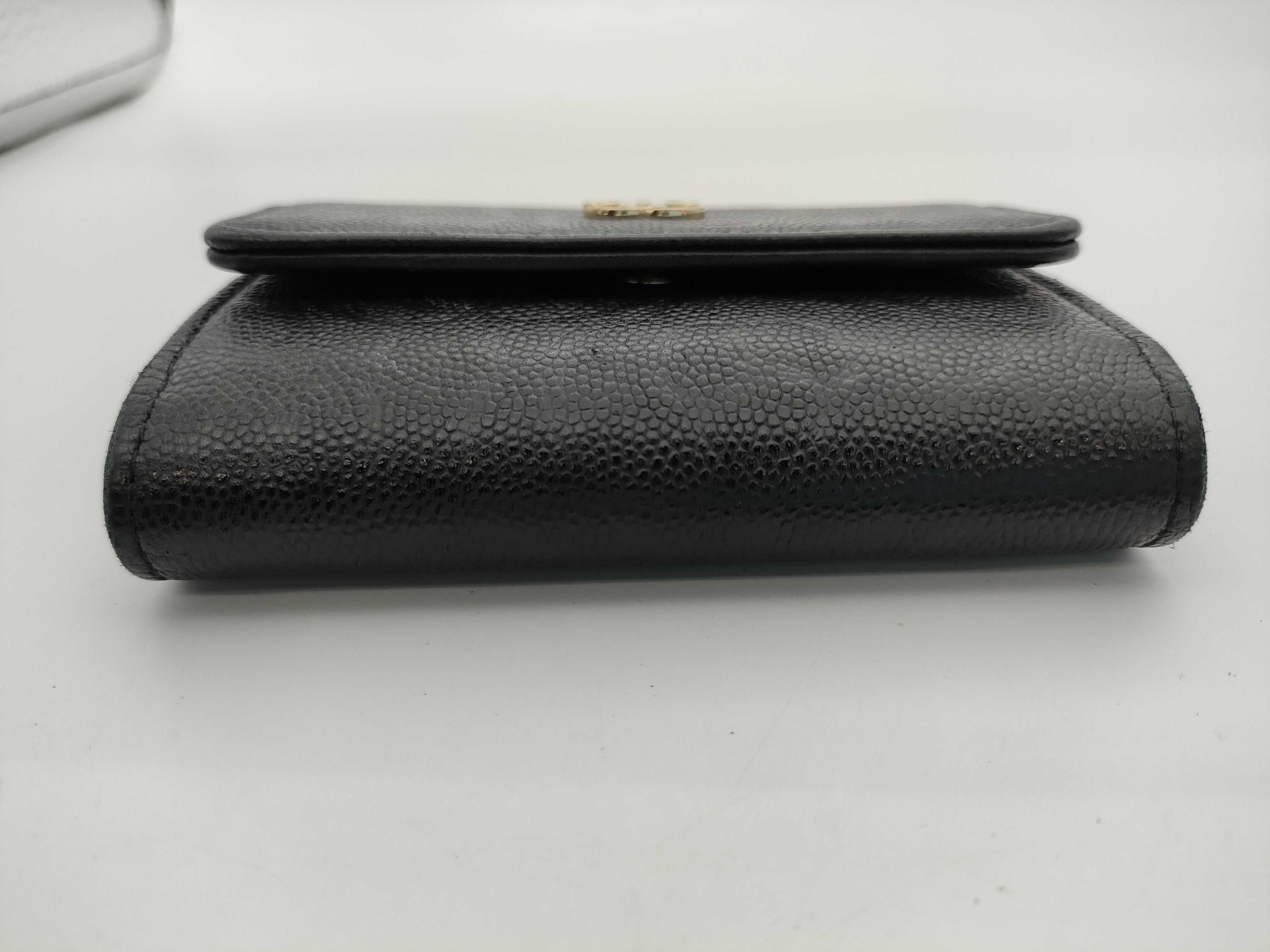 Calfskin Camellia Keyring Key Case Noir Key Case — view 3
