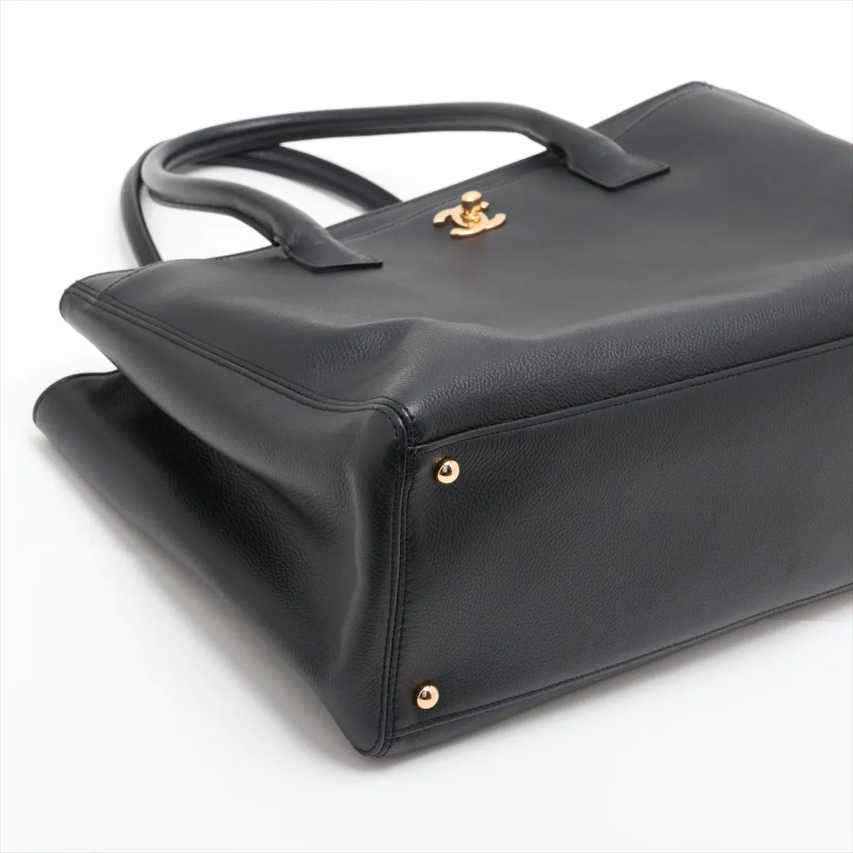 [Individually packaged] Chanel Executive Leather 2-Way Tote Bag, Black with Gold Hardware, 18028897, Serial Number 18 — view 4