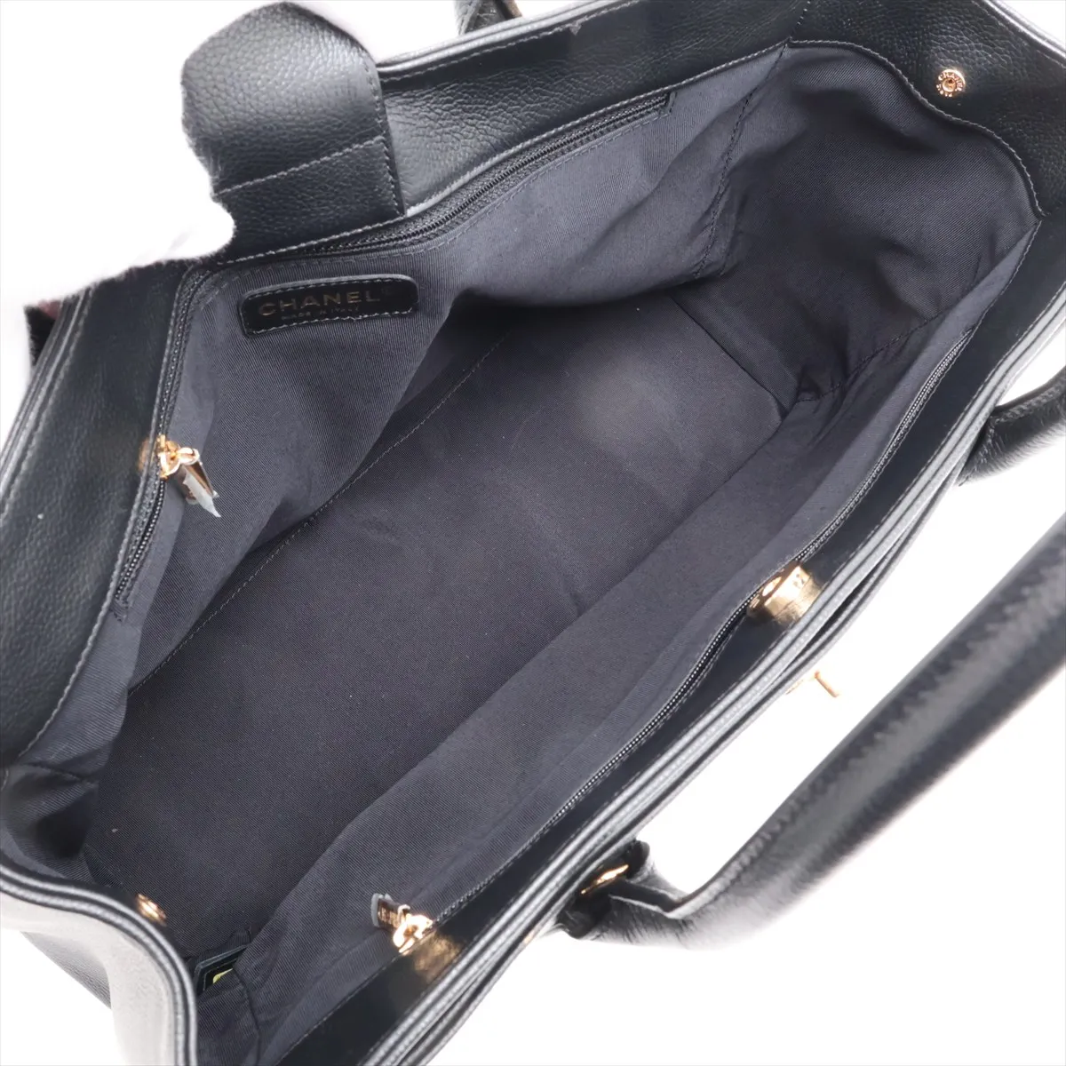 [Individually packaged] Chanel Executive Leather 2-Way Tote Bag, Black with Gold Hardware, 18028897, Serial Number 18 — view 8