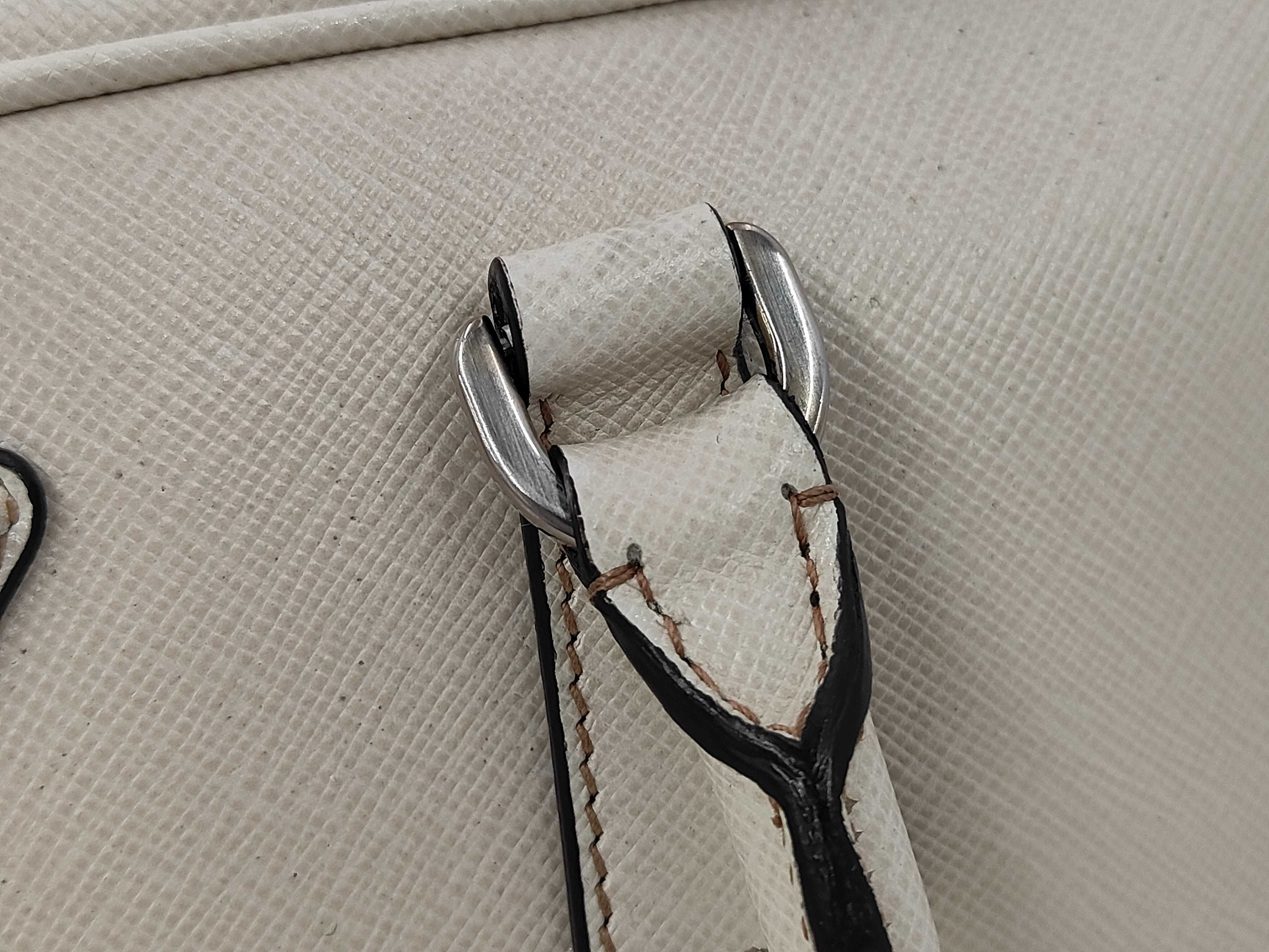 Saffiano Leather Handbag with Triangle Logo — view 11