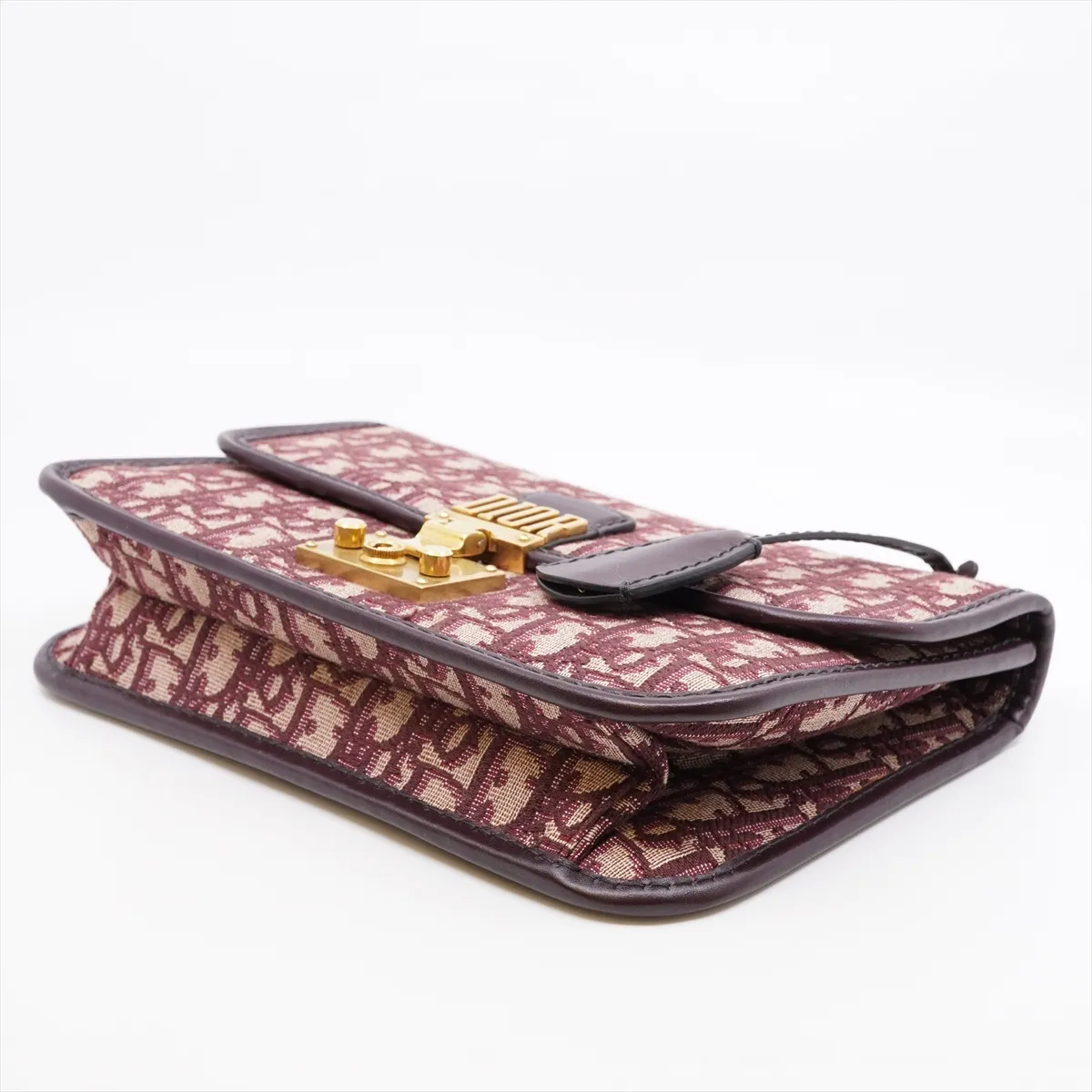 Oblique Addict Canvas x Leather Shoulder Bag, Red, 09-BO-1128 — view 3
