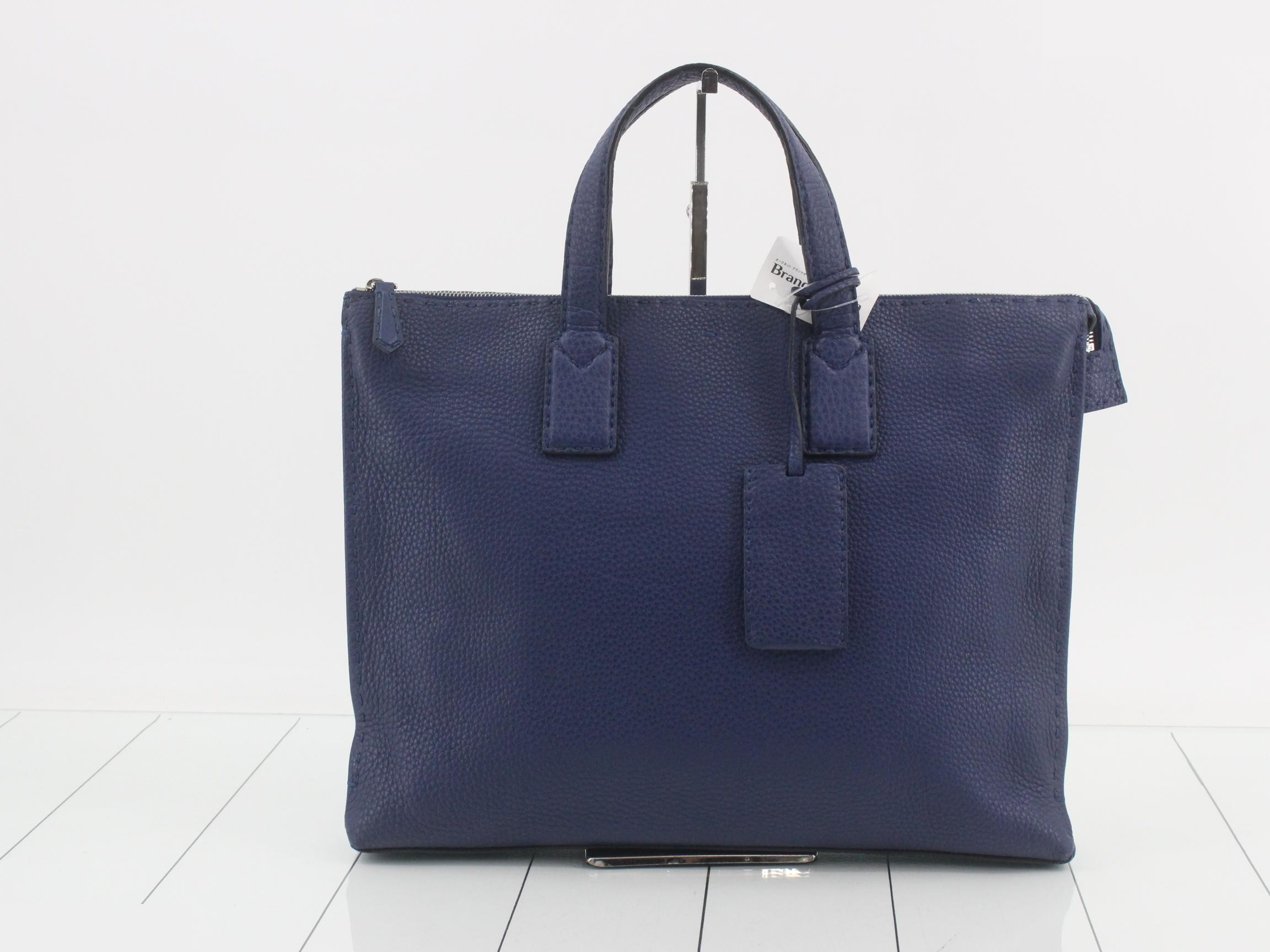 Selleria Business Bag, Leather, Navy