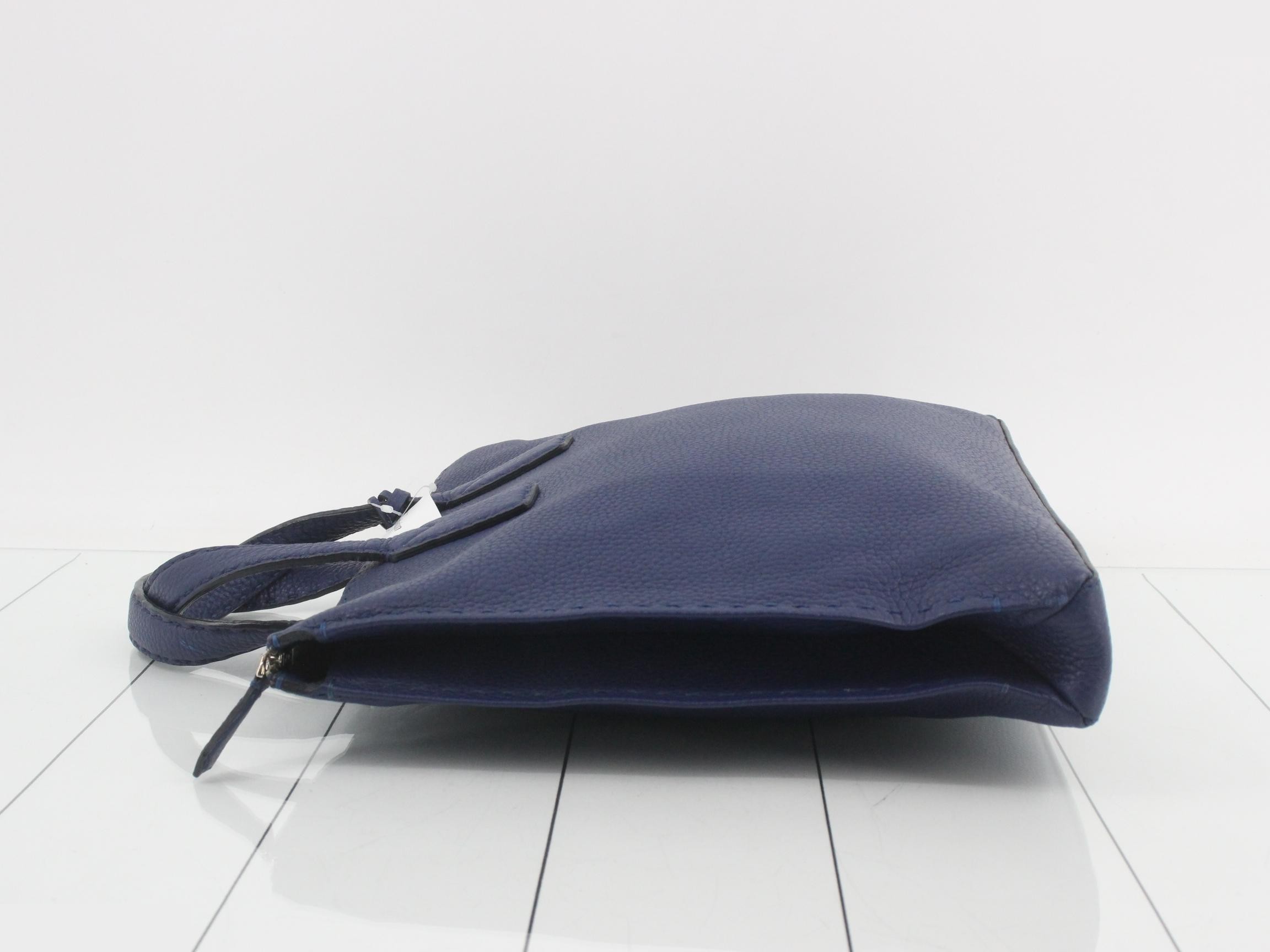 Selleria Business Bag, Leather, Navy — view 4