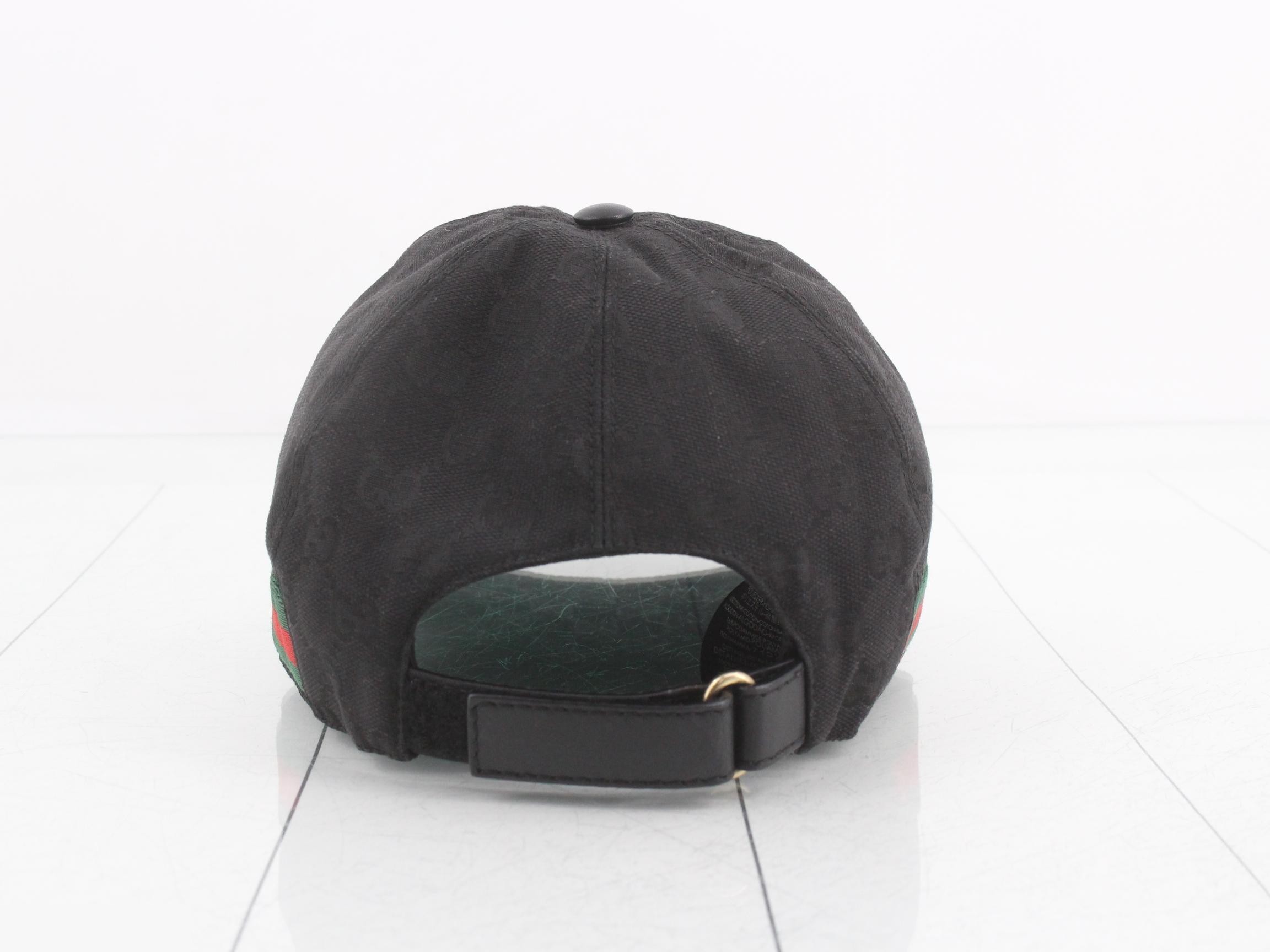 200035 Baseball Cap, GG Canvas, Size M, Black — view 2