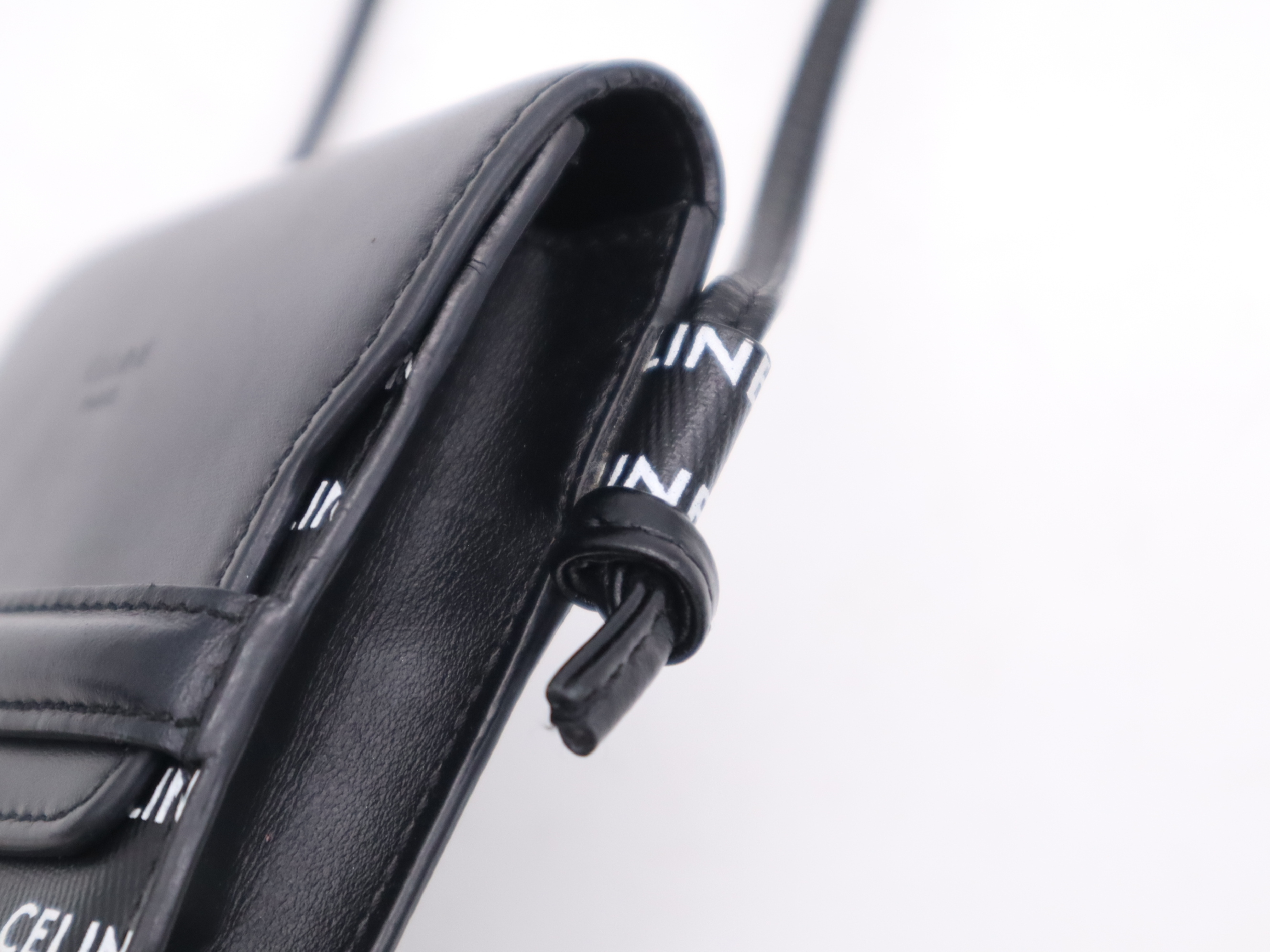 Leather Phone Holder, Black, with Dust Bag and Box, Shoulder Bag — view 8