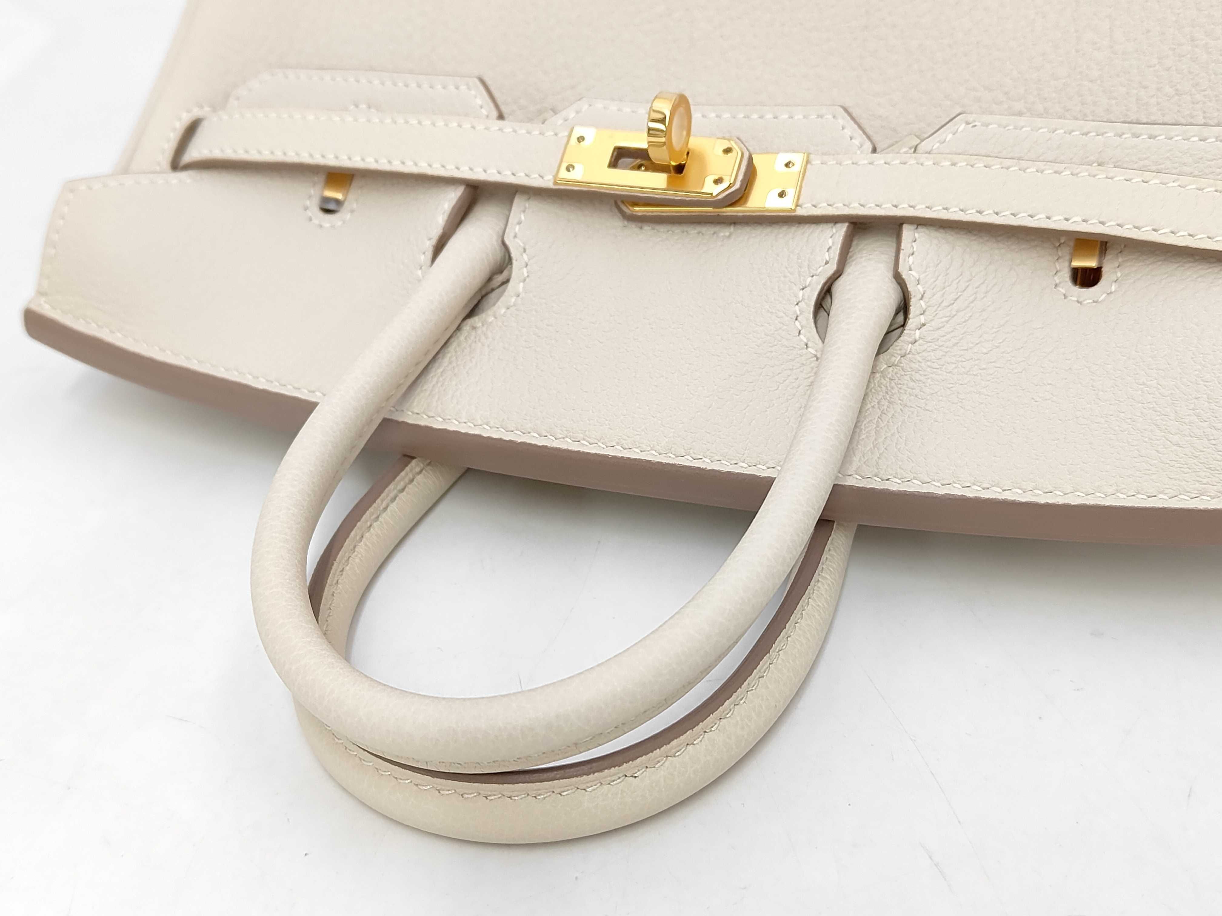 Birkin 25 Togo Leather, Gold Hardware, W Stamp Handbag — view 3