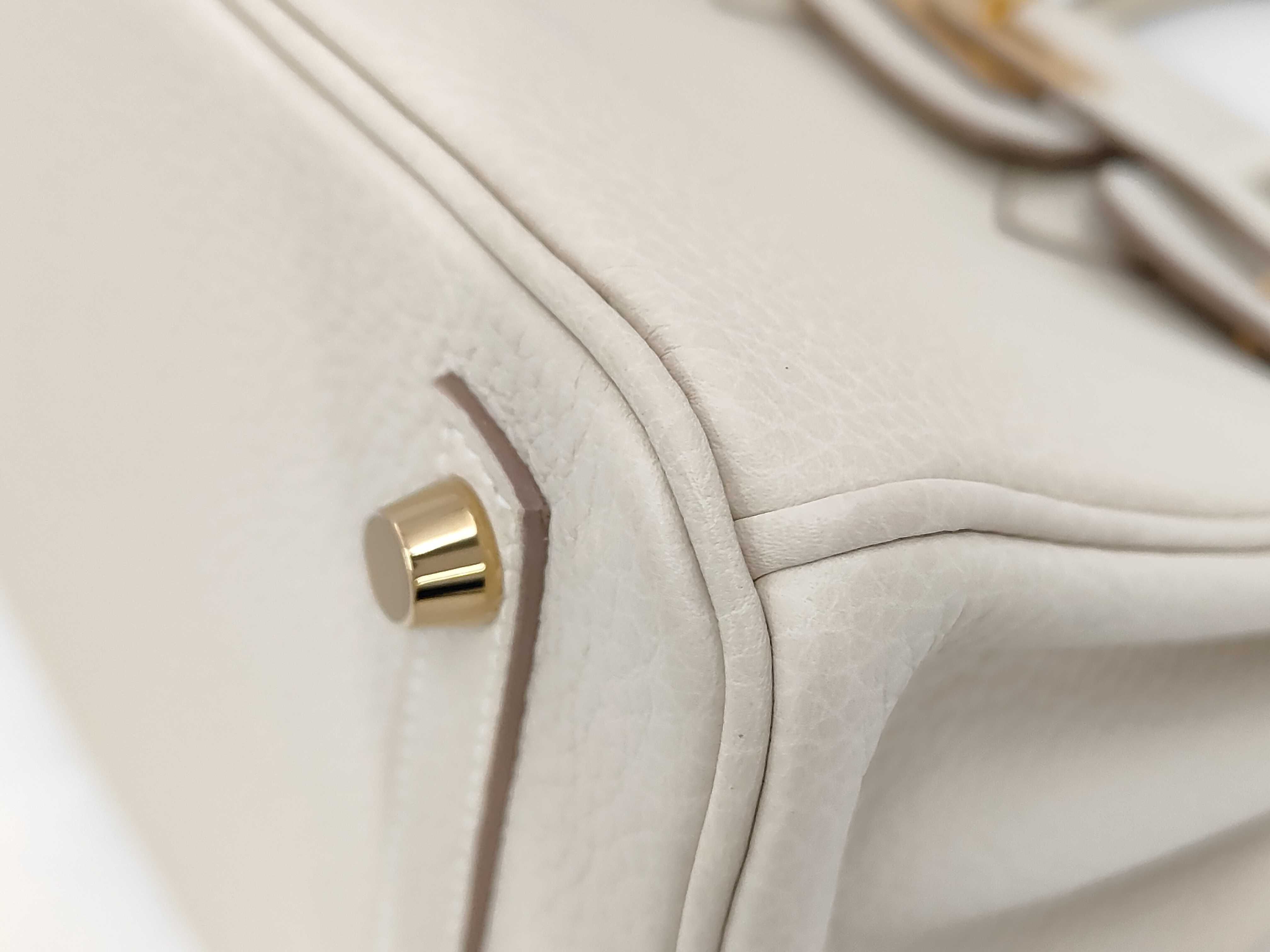 Birkin 25 Togo Leather, Gold Hardware, W Stamp Handbag — view 8