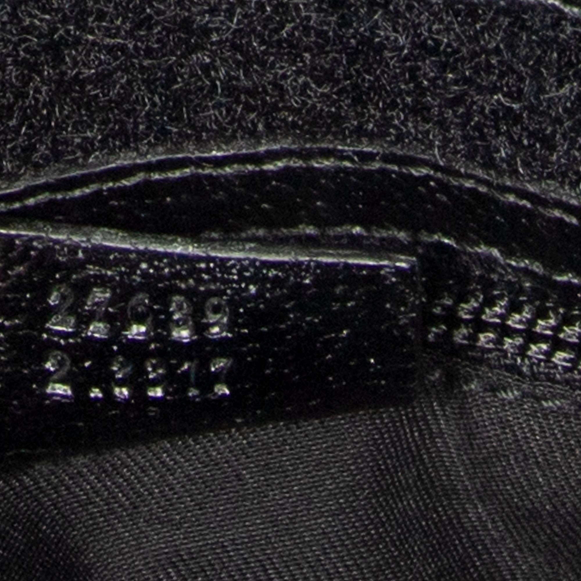 Small Flat Messenger Black Monogrammed Canvas Silver — view 10