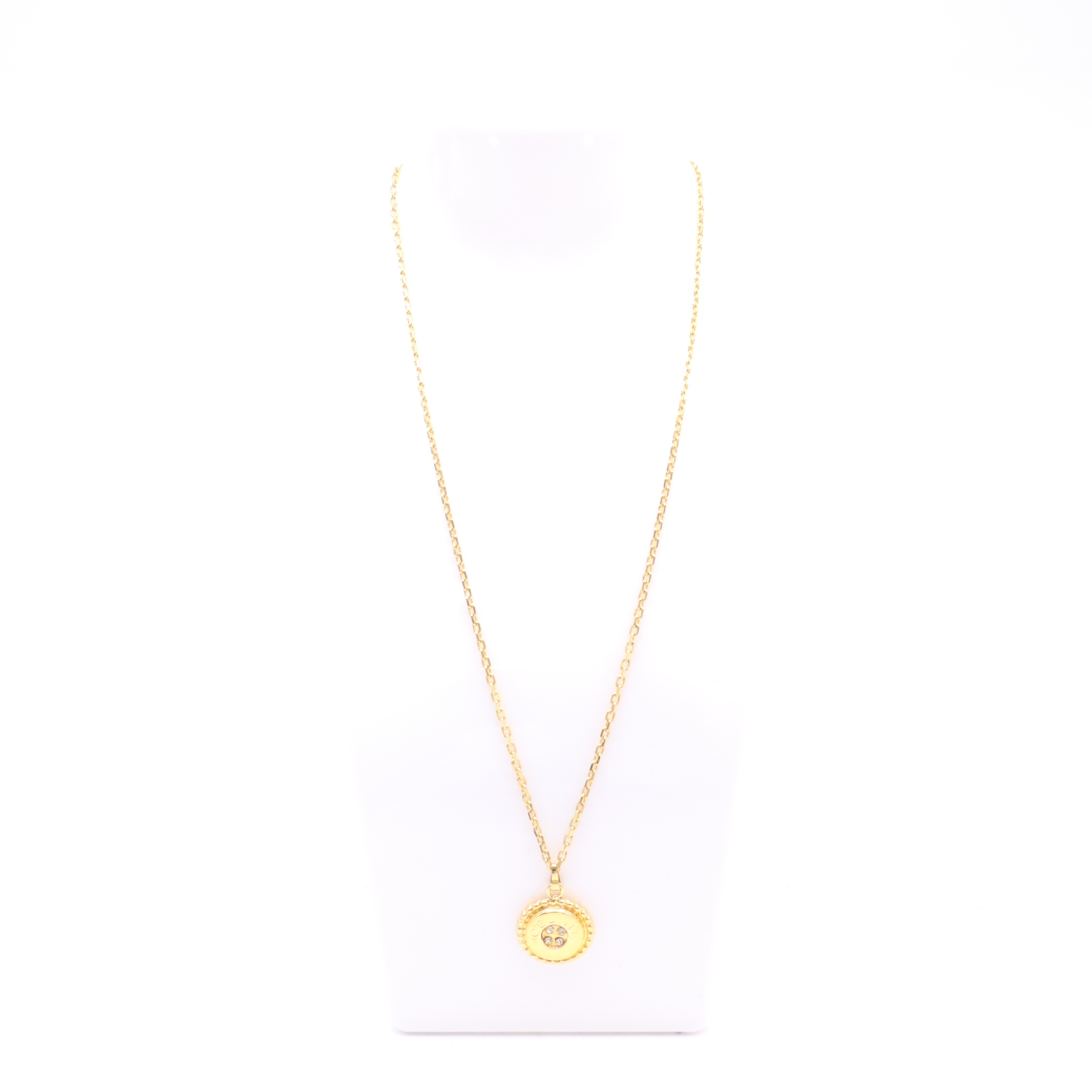 GP x Rhinestone Logo Plate Necklace — view 3