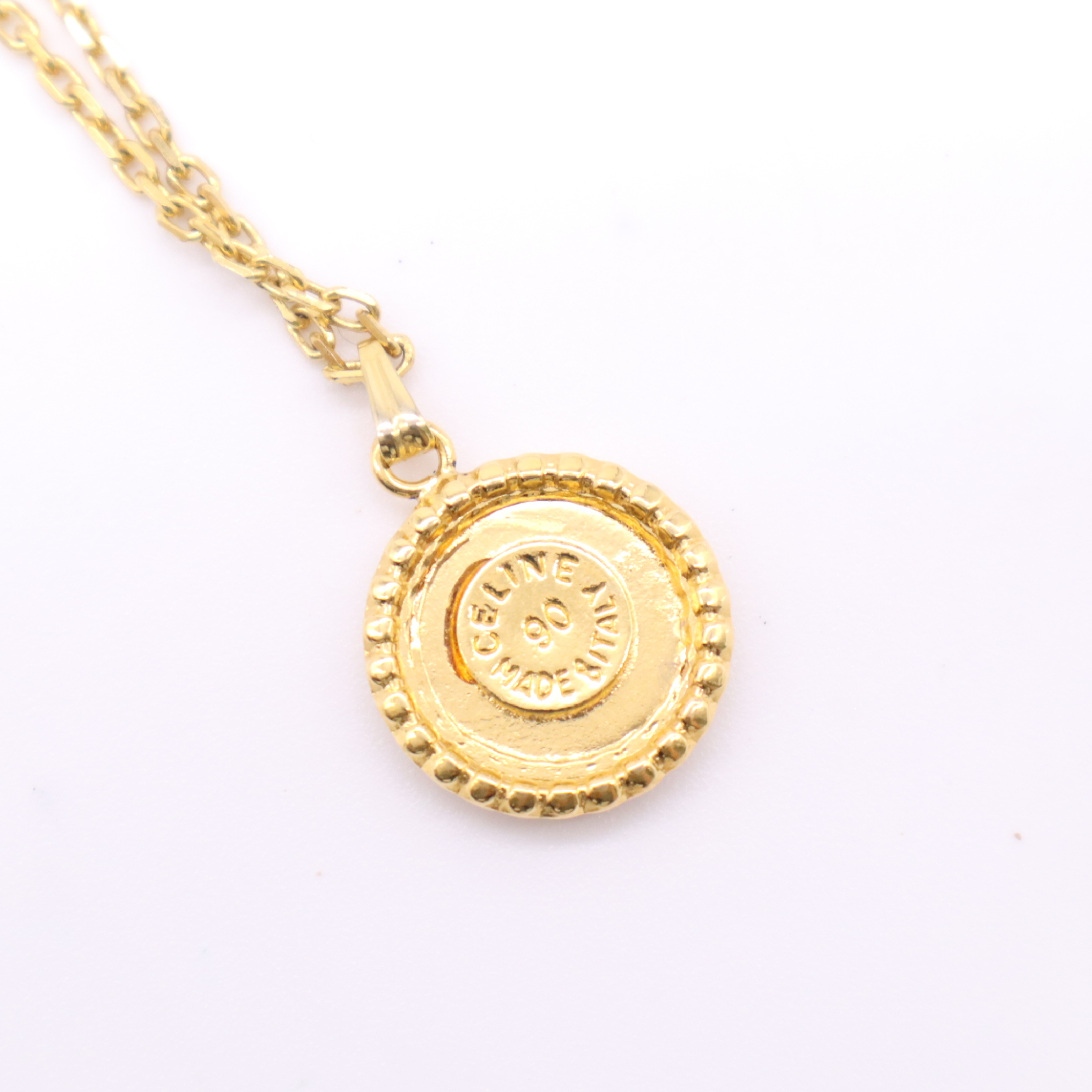 GP x Rhinestone Logo Plate Necklace — view 5