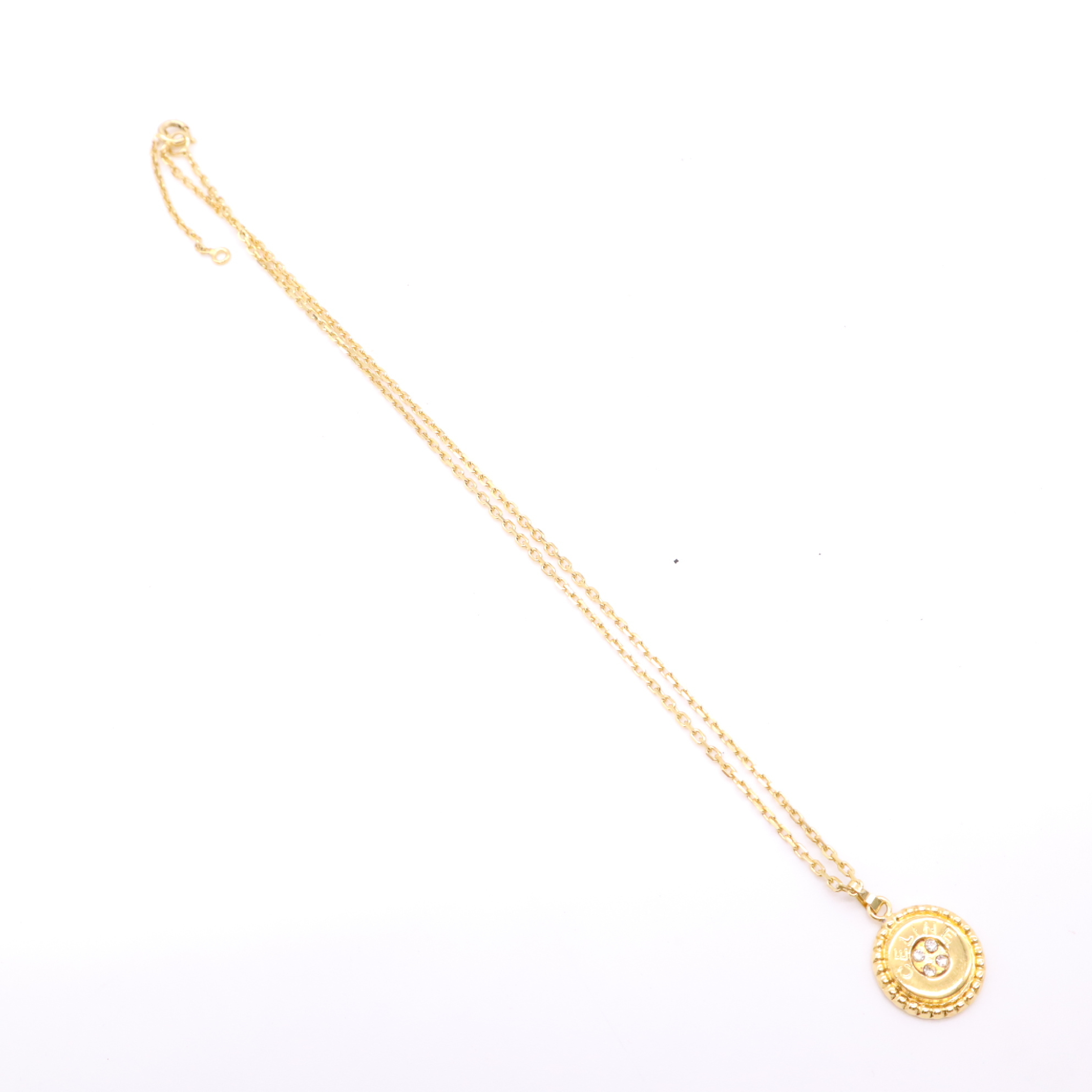 GP x Rhinestone Logo Plate Necklace — view 7