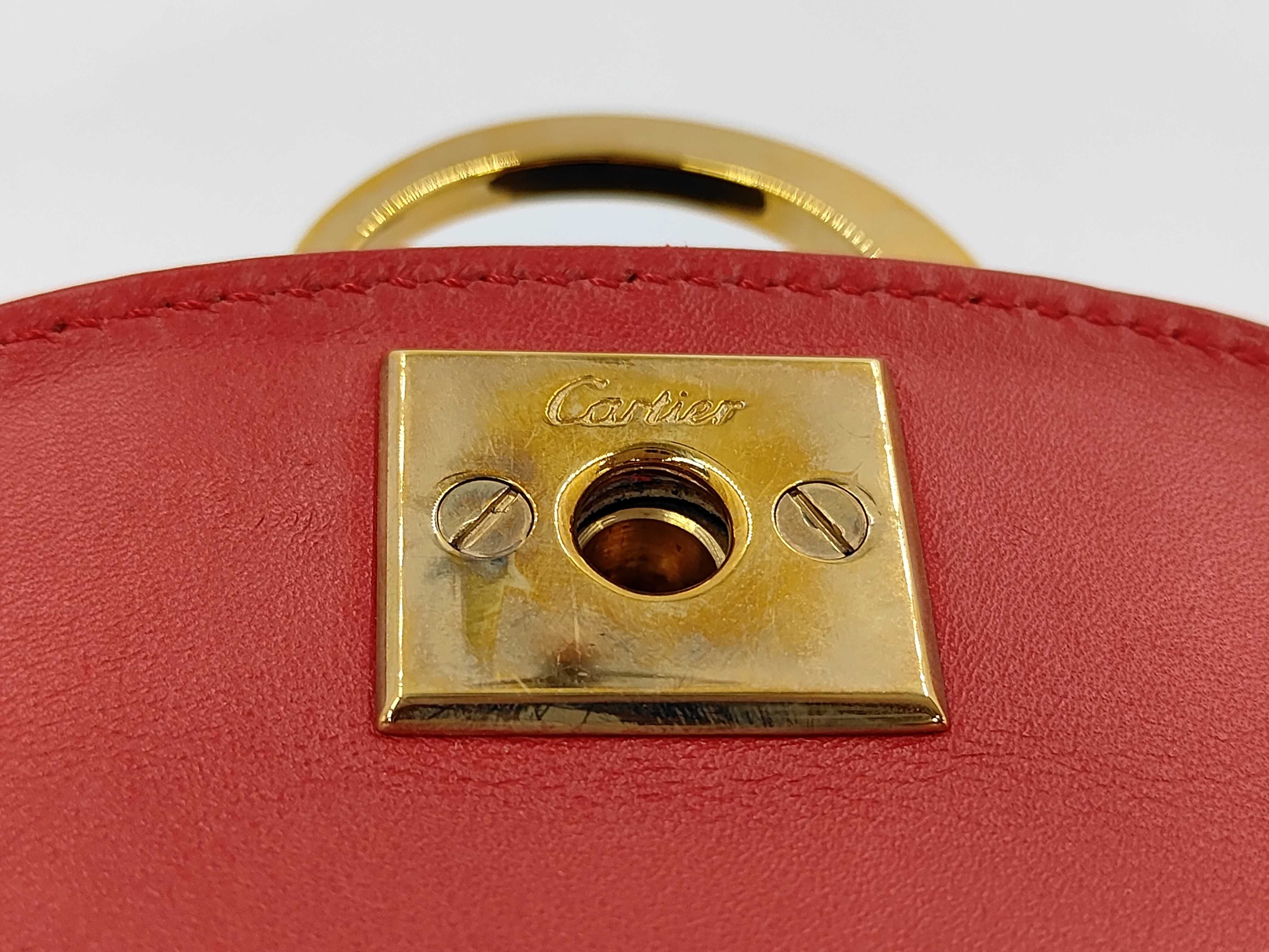 Panthère Leather Handbag, Black, with Authenticity Card. — view 11