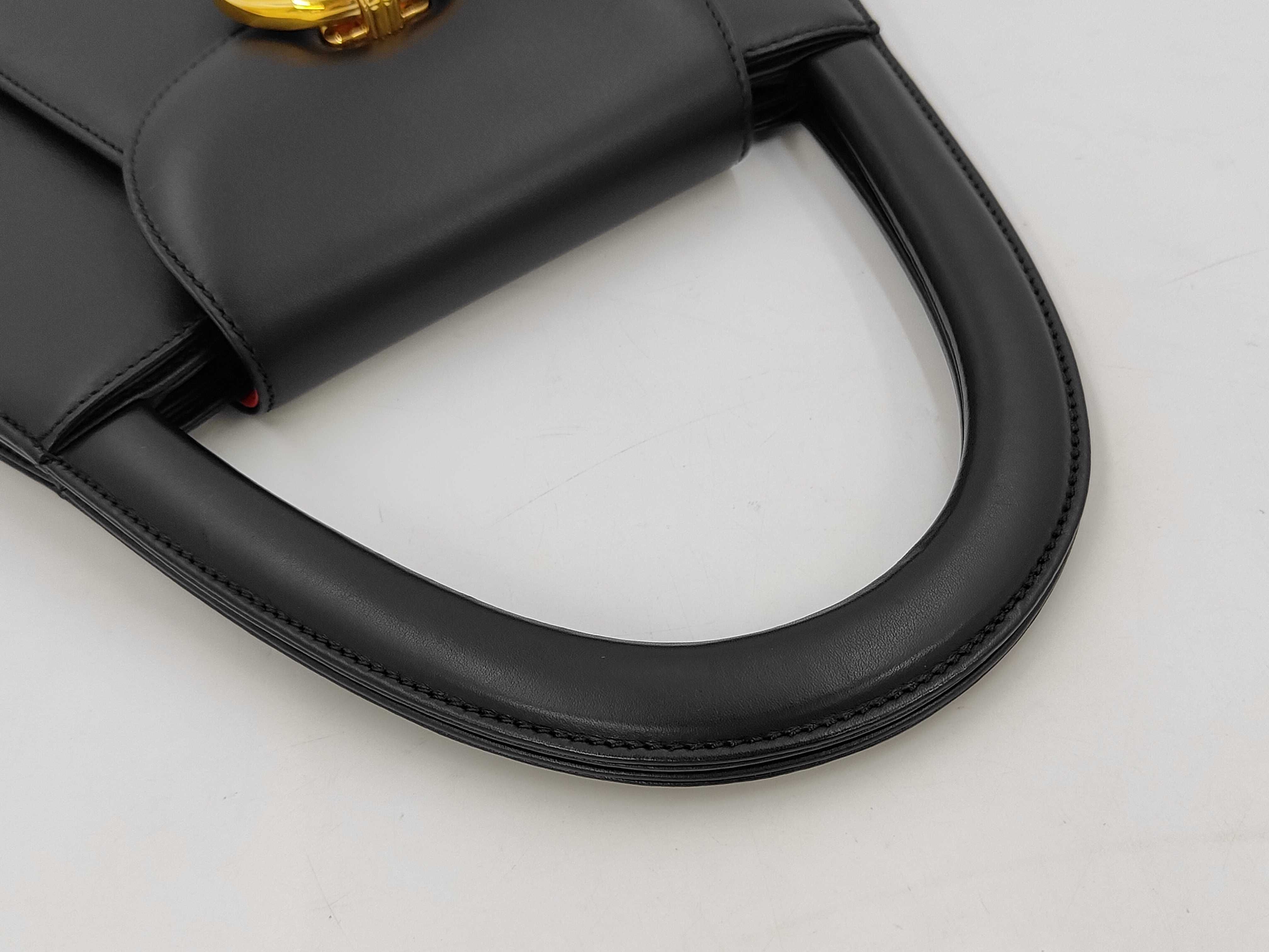 Panthère Leather Handbag, Black, with Authenticity Card. — view 5