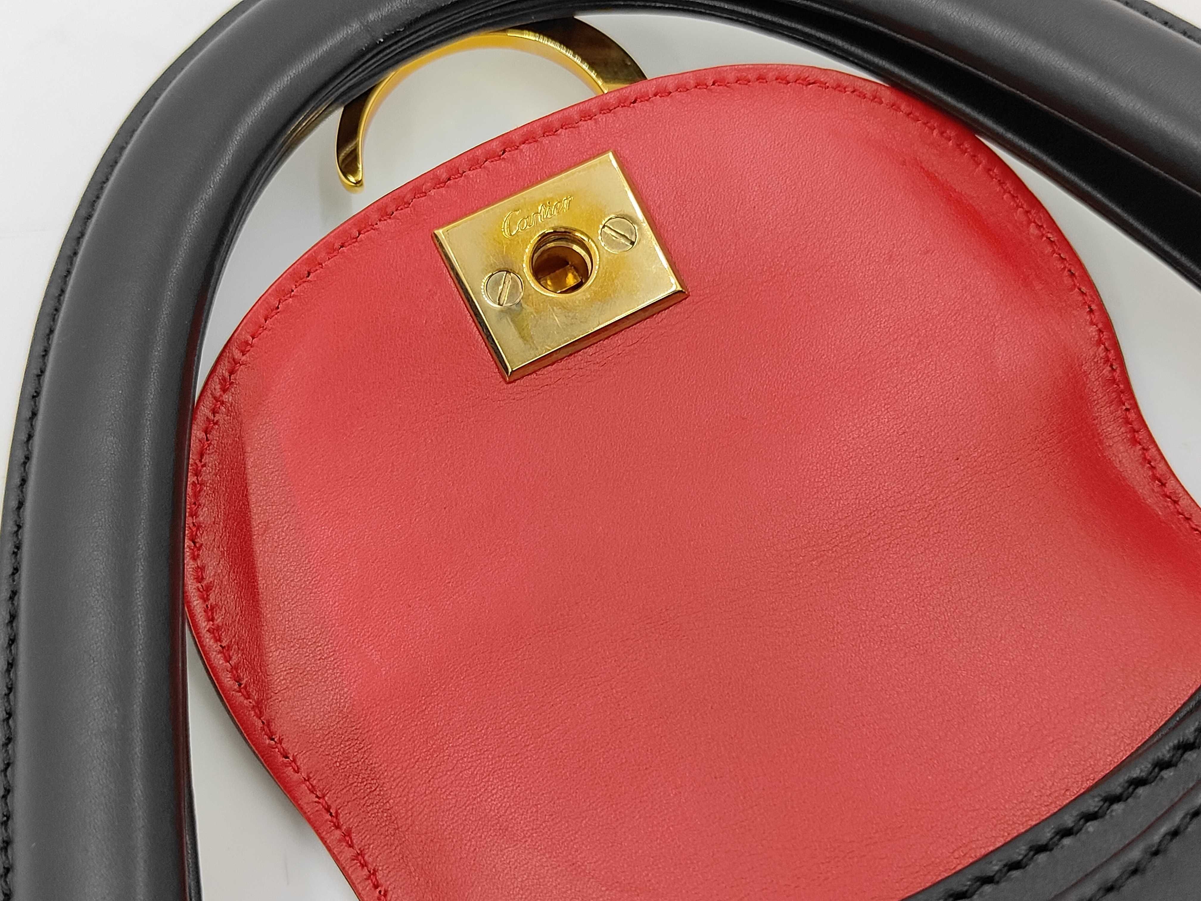 Panthère Leather Handbag, Black, with Authenticity Card. — view 10