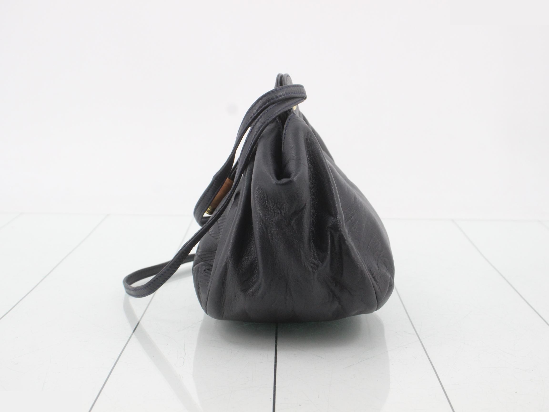 Anagram Shoulder Bag, Dark Blue — view 3