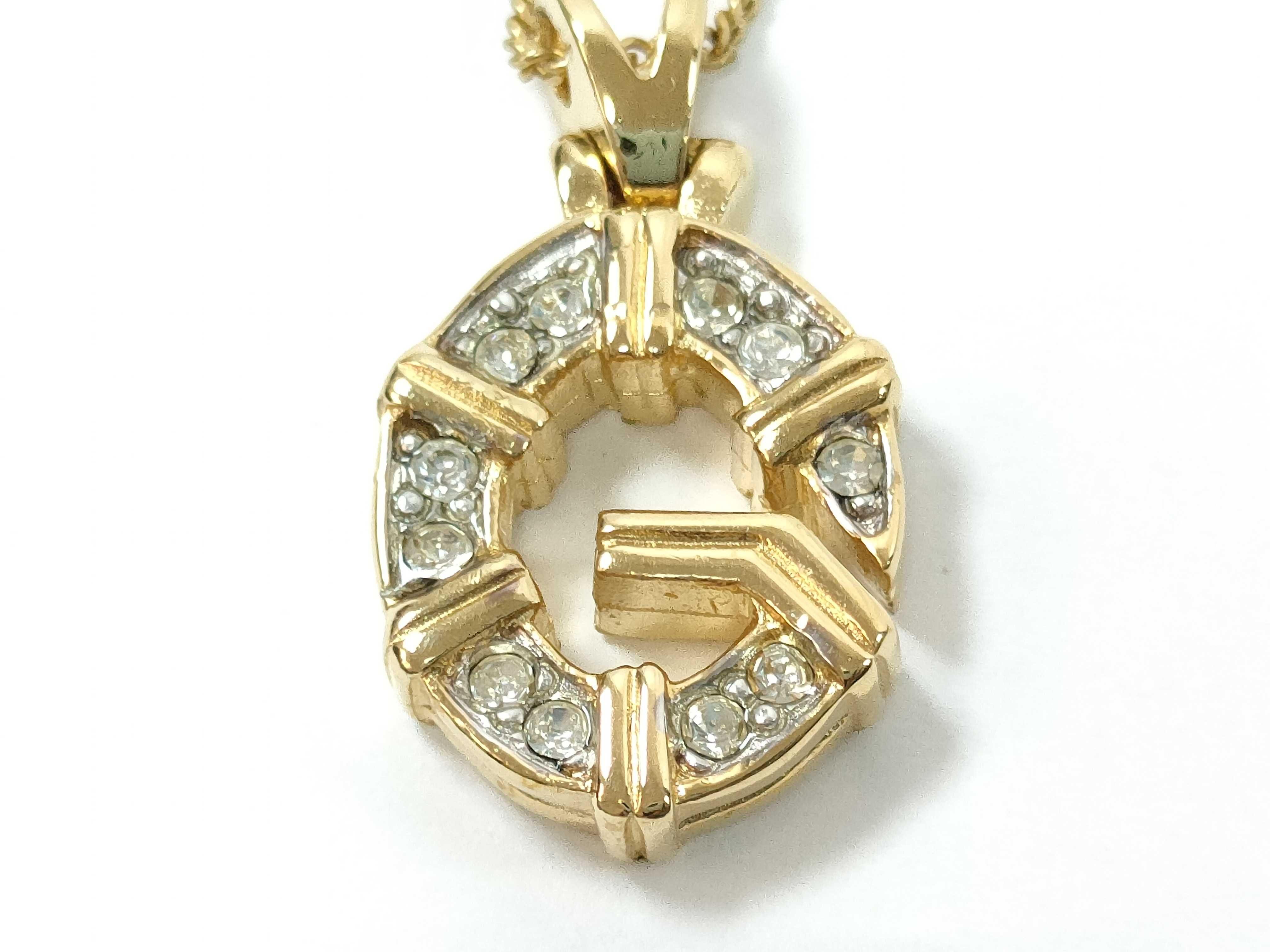 Oval G Logo Rhinestone Ghost Necklace — view 2