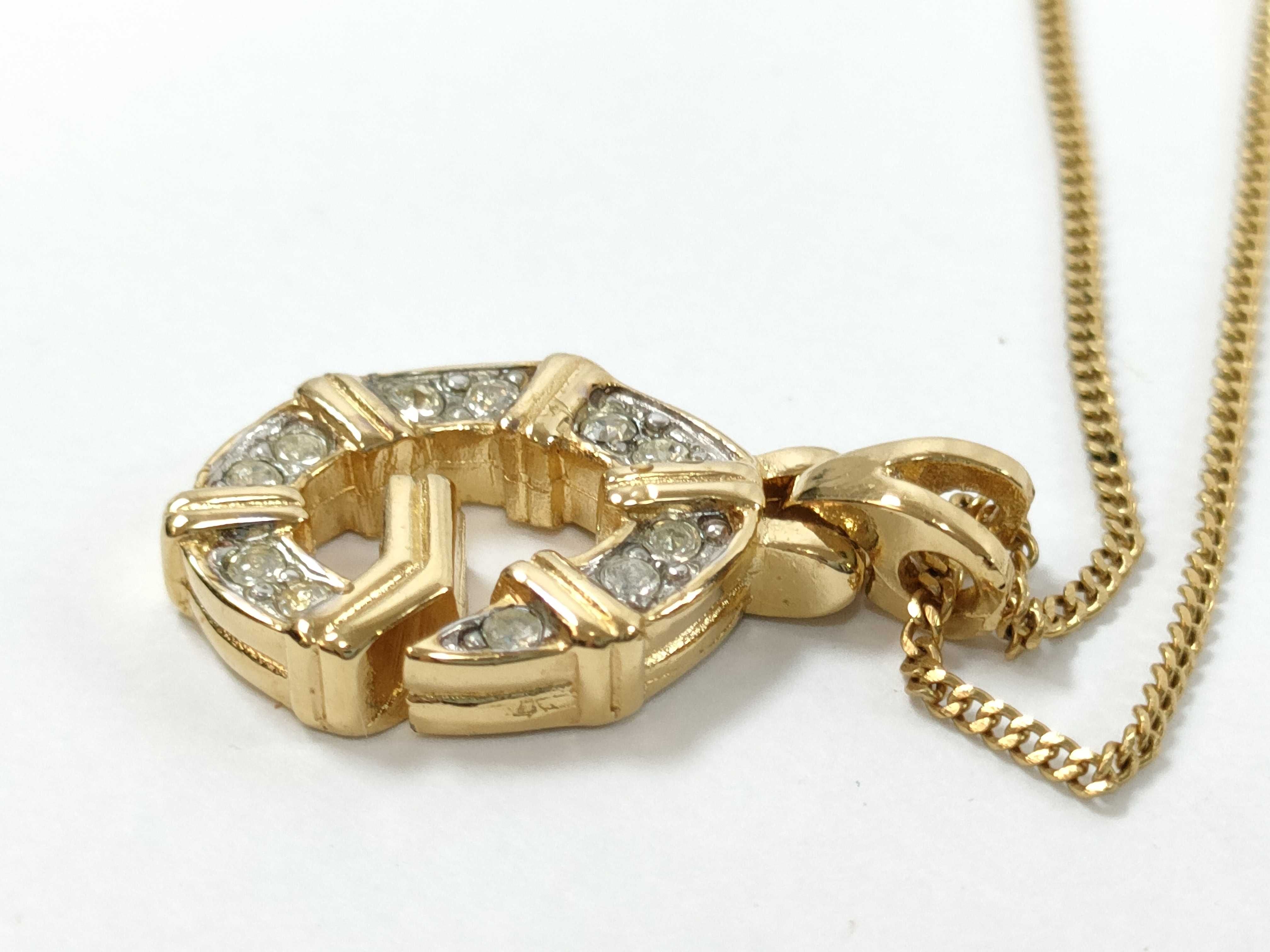 Oval G Logo Rhinestone Ghost Necklace — view 4