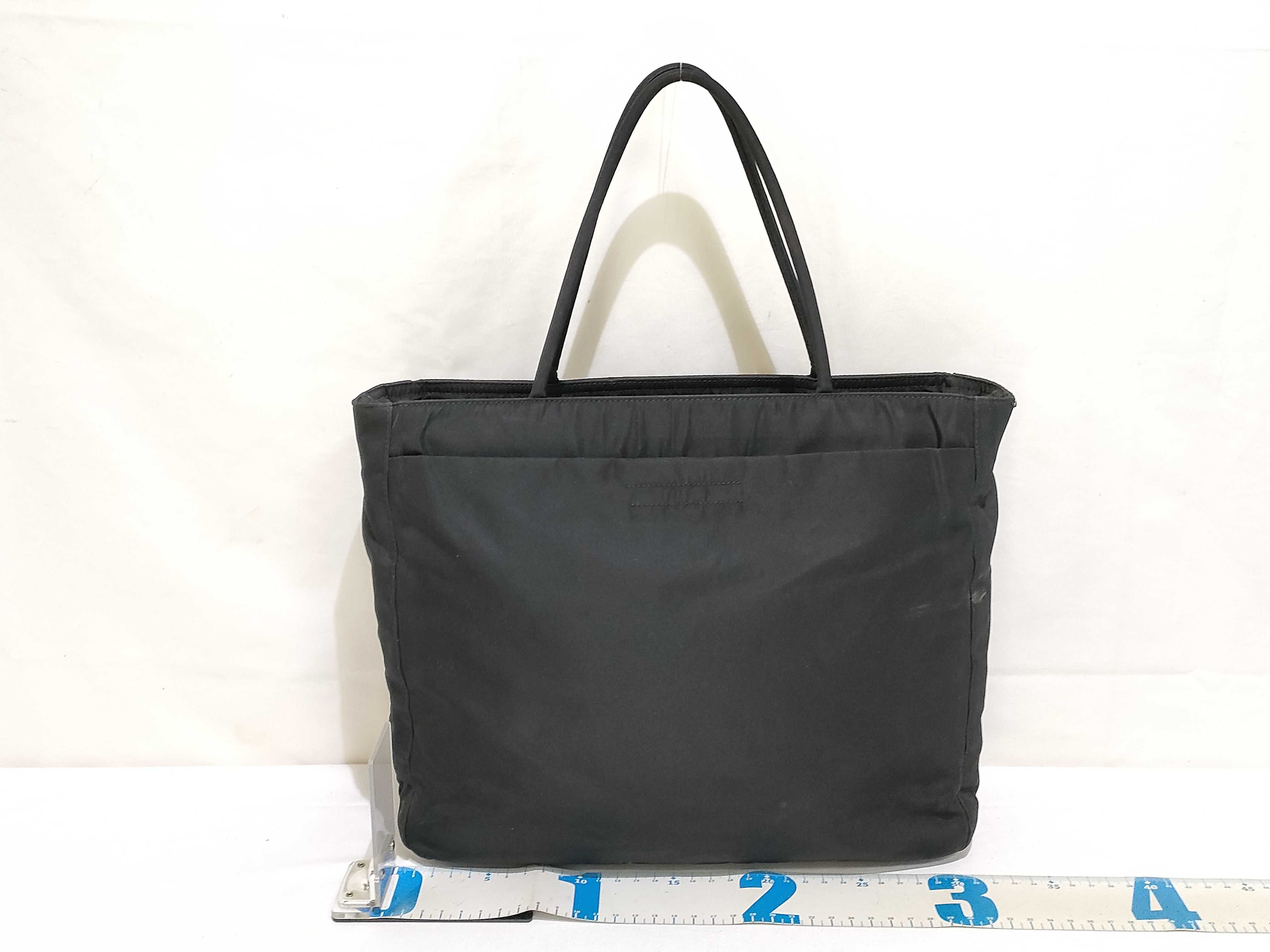 Nylon Prada Triangle Logo Nylon Tote Bag — view 2