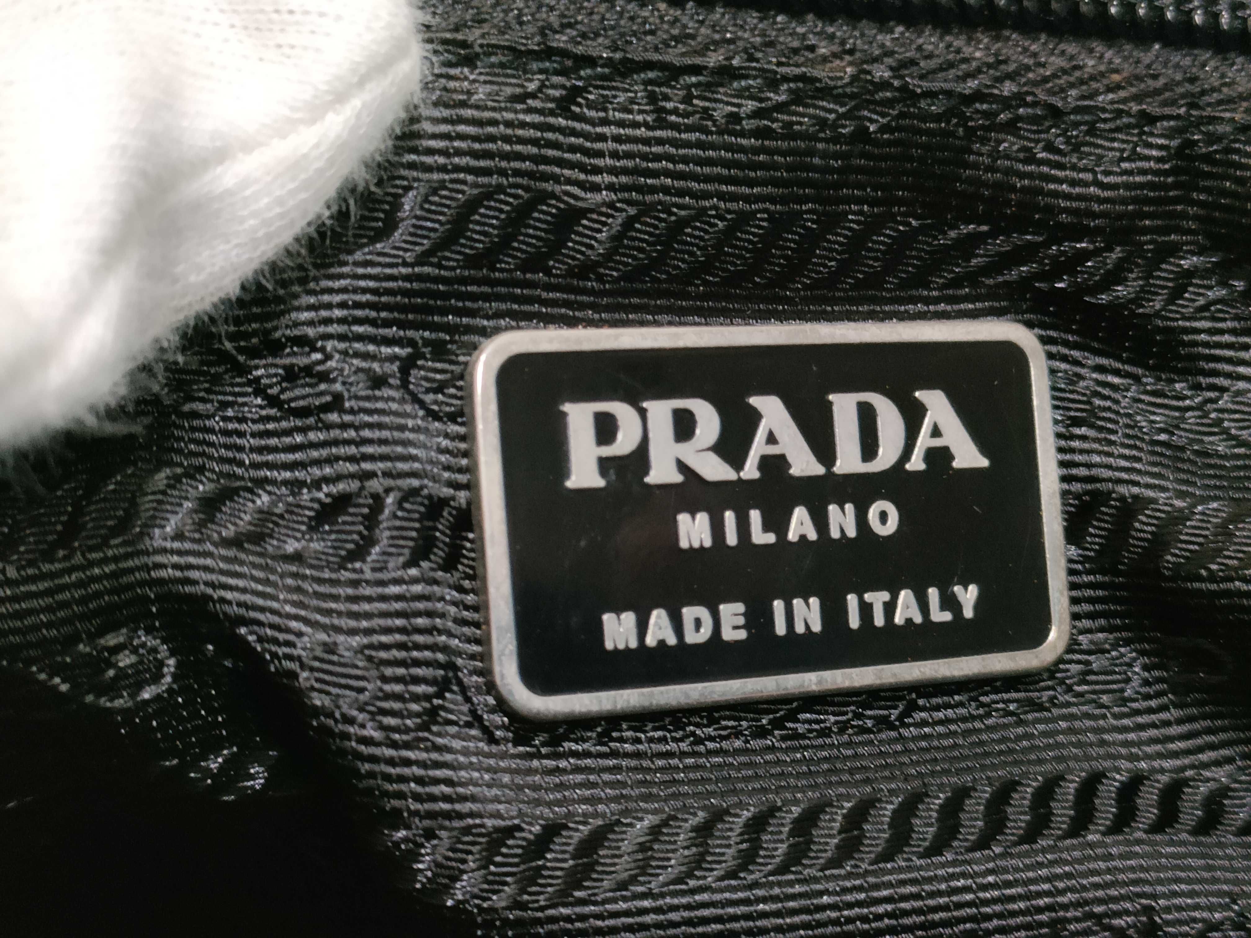 Nylon Prada Triangle Logo Nylon Tote Bag — view 11