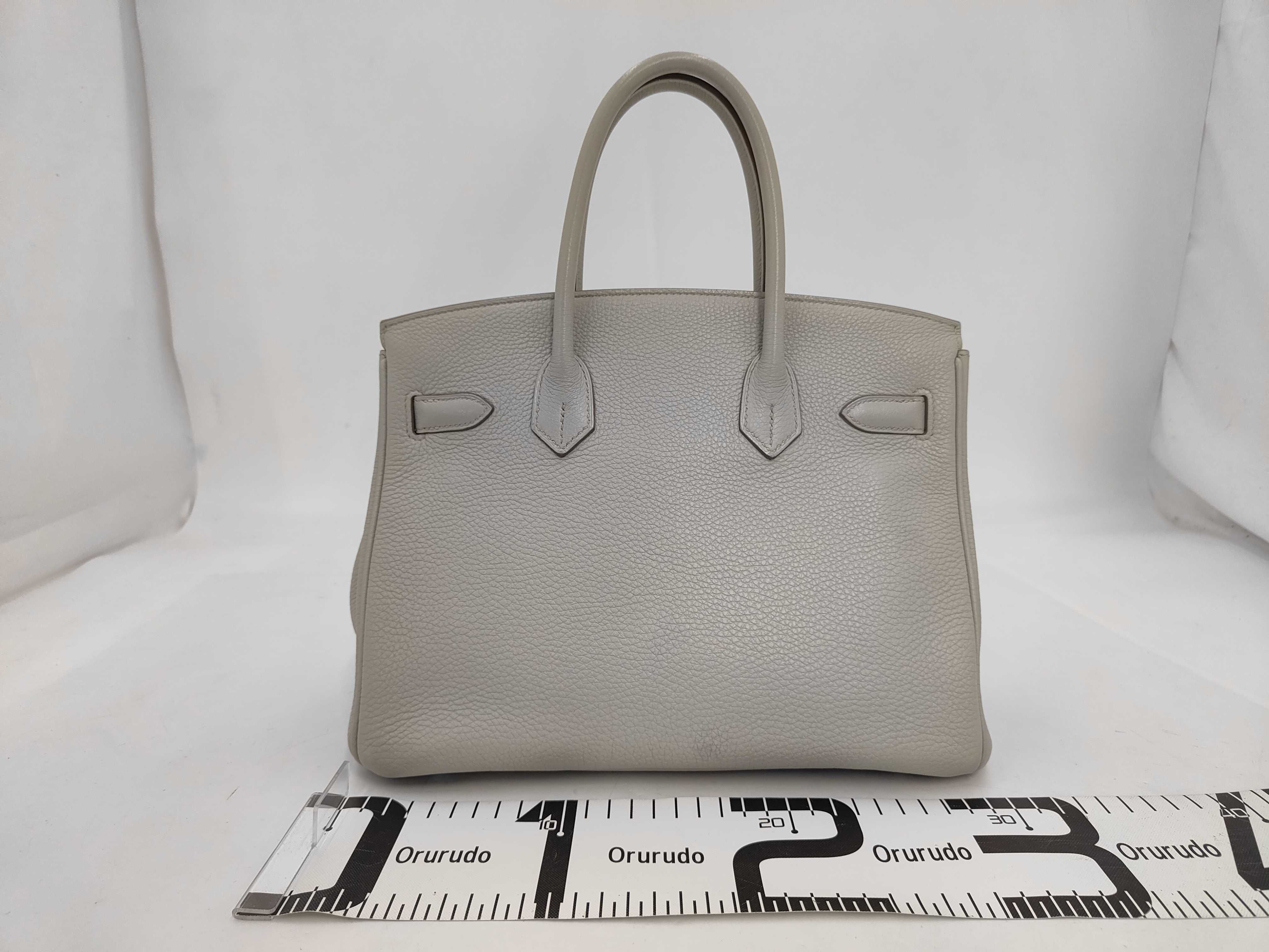 Birkin 30 O stamp Light Gray Handbag — view 2