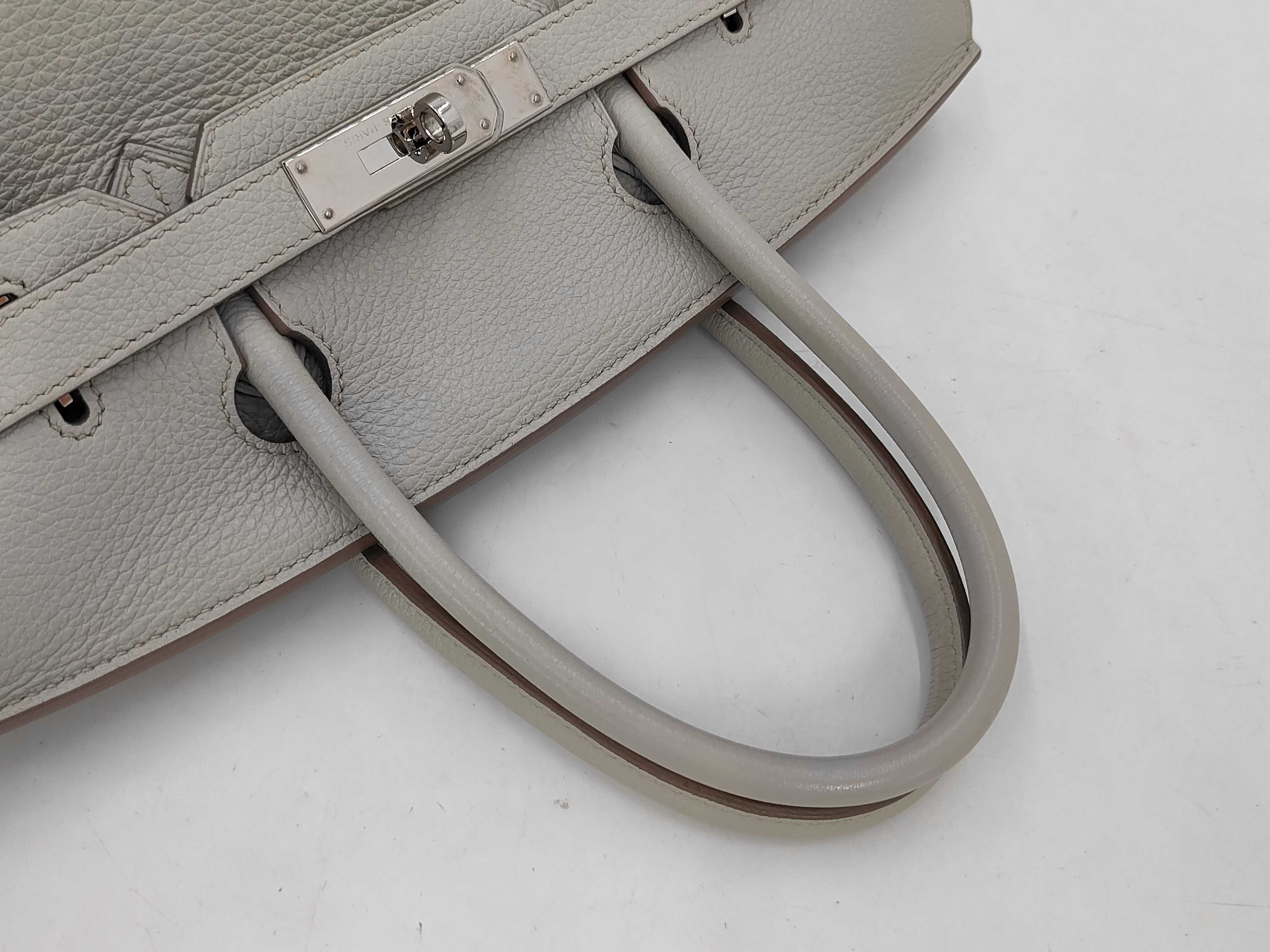 Birkin 30 O stamp Light Gray Handbag — view 3