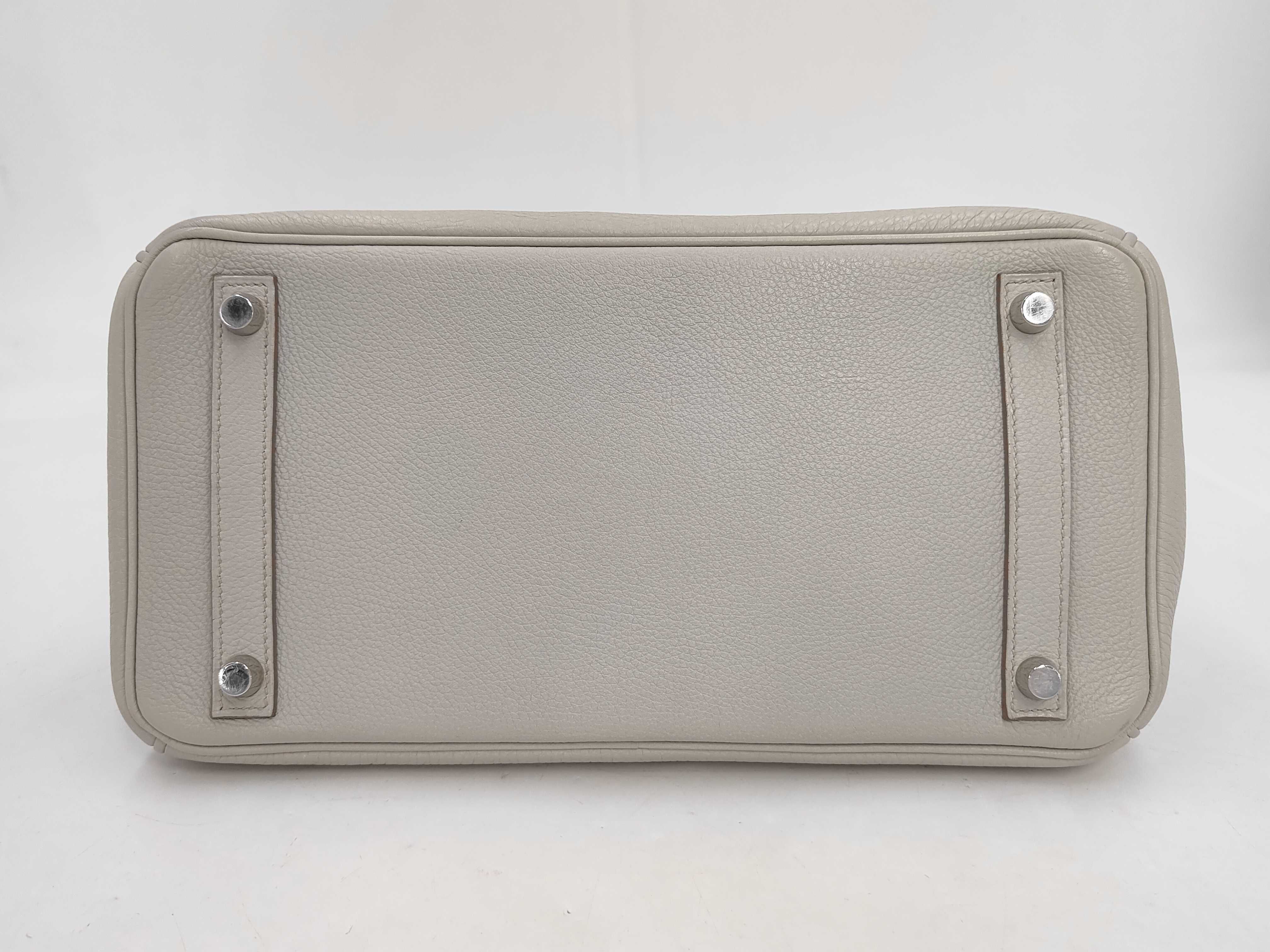 Birkin 30 O stamp Light Gray Handbag — view 6