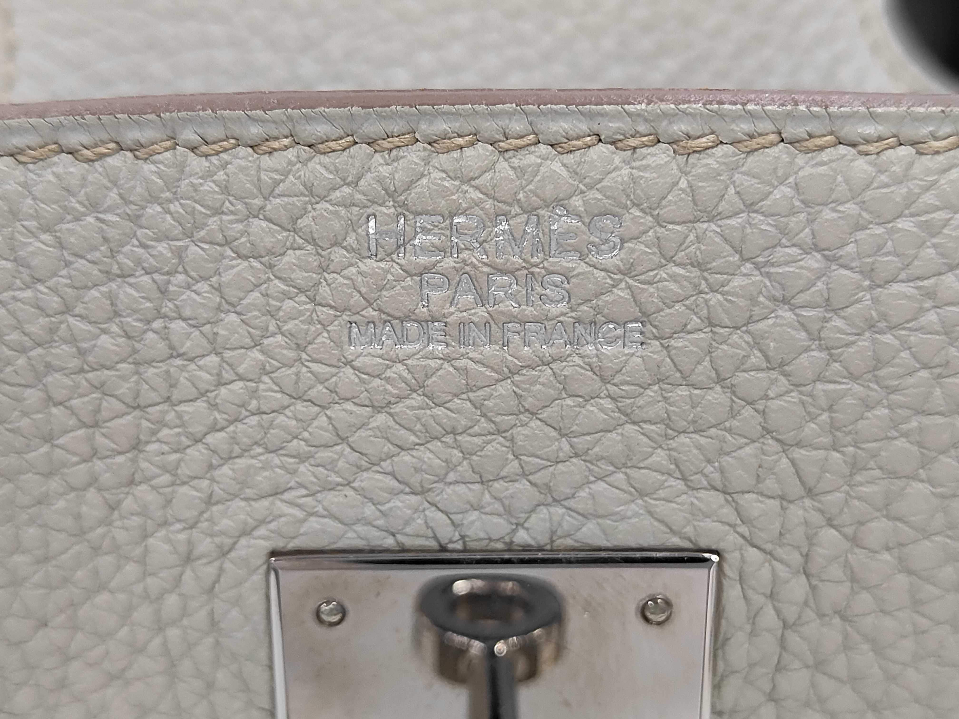 Birkin 30 O stamp Light Gray Handbag — view 9
