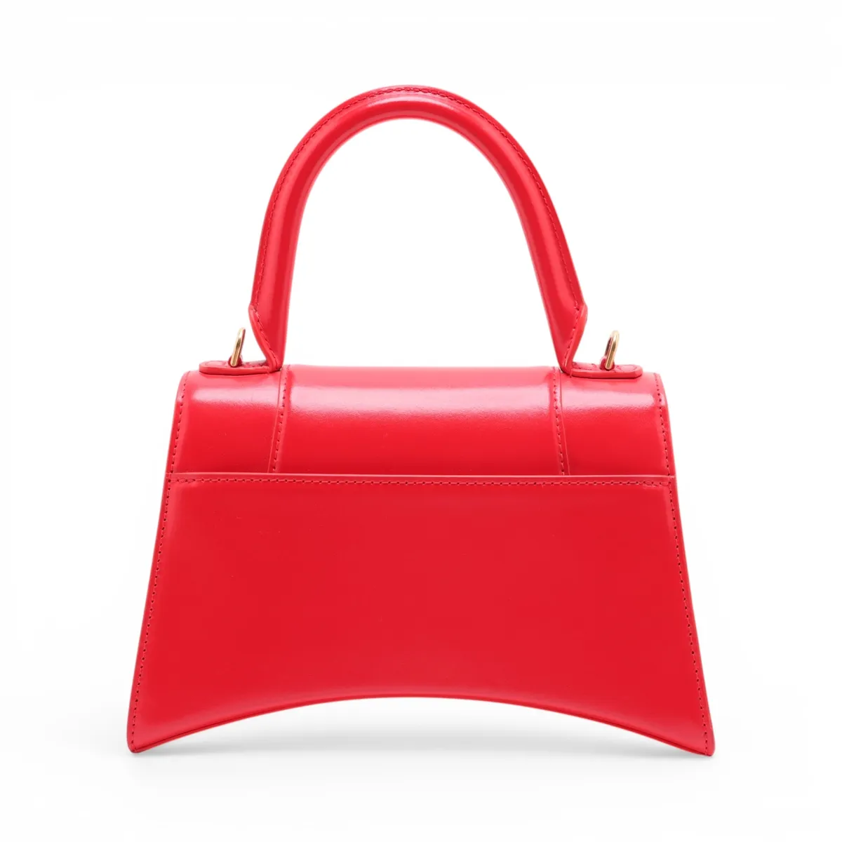 Hourglass Leather 2-Way Handbag, Red, 593546 — view 2