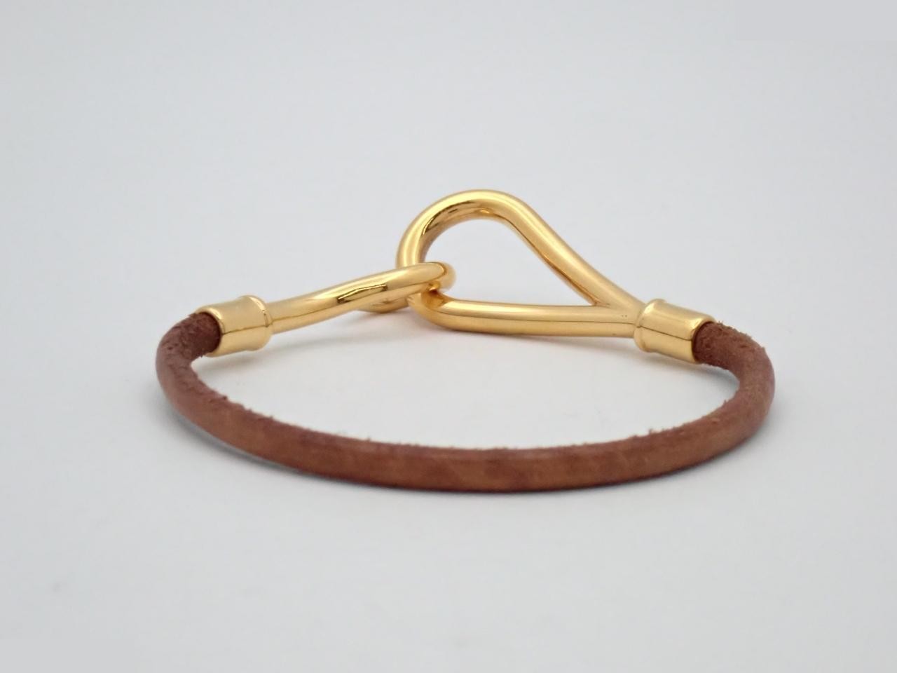 Jumbo bracelet, brown and gold. — view 2
