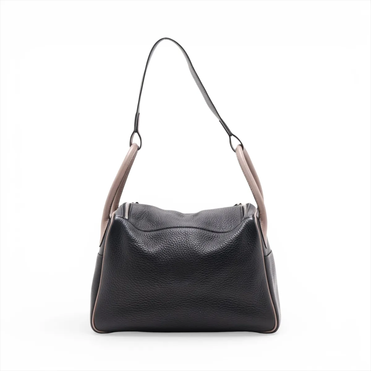 [Individually packaged] Hermes Lindy 30 Taurillon Clemence Black x Etoupe Silver Hardware K: 2007 — view 2
