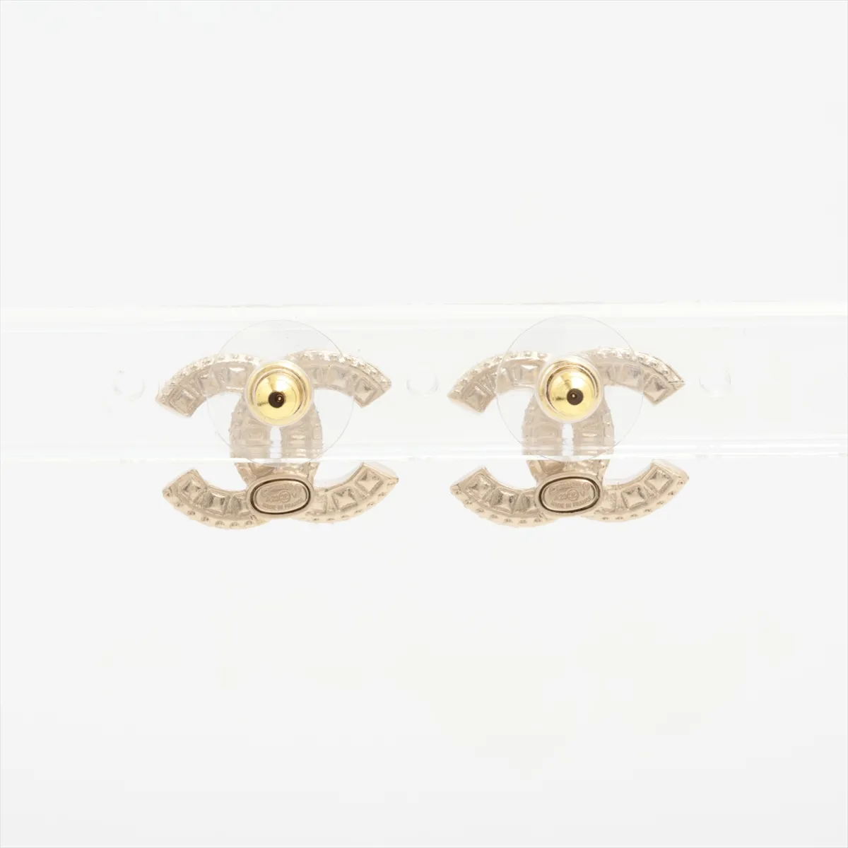 Cocomark A23V Earrings (for both ears) GP x Rhinestone Gold — view 2