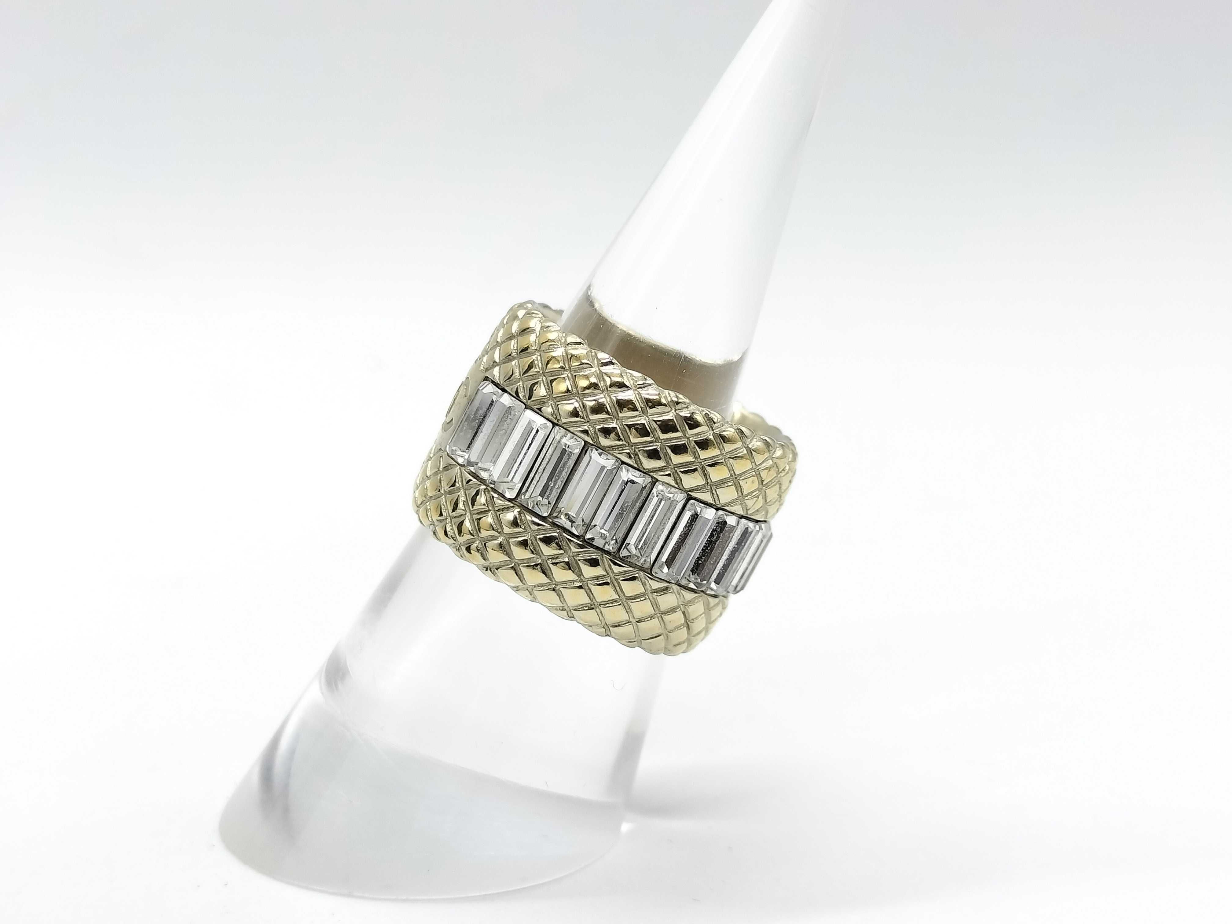 Coco Mark Quilted Stone Ring (Partially Damaged) — view 2
