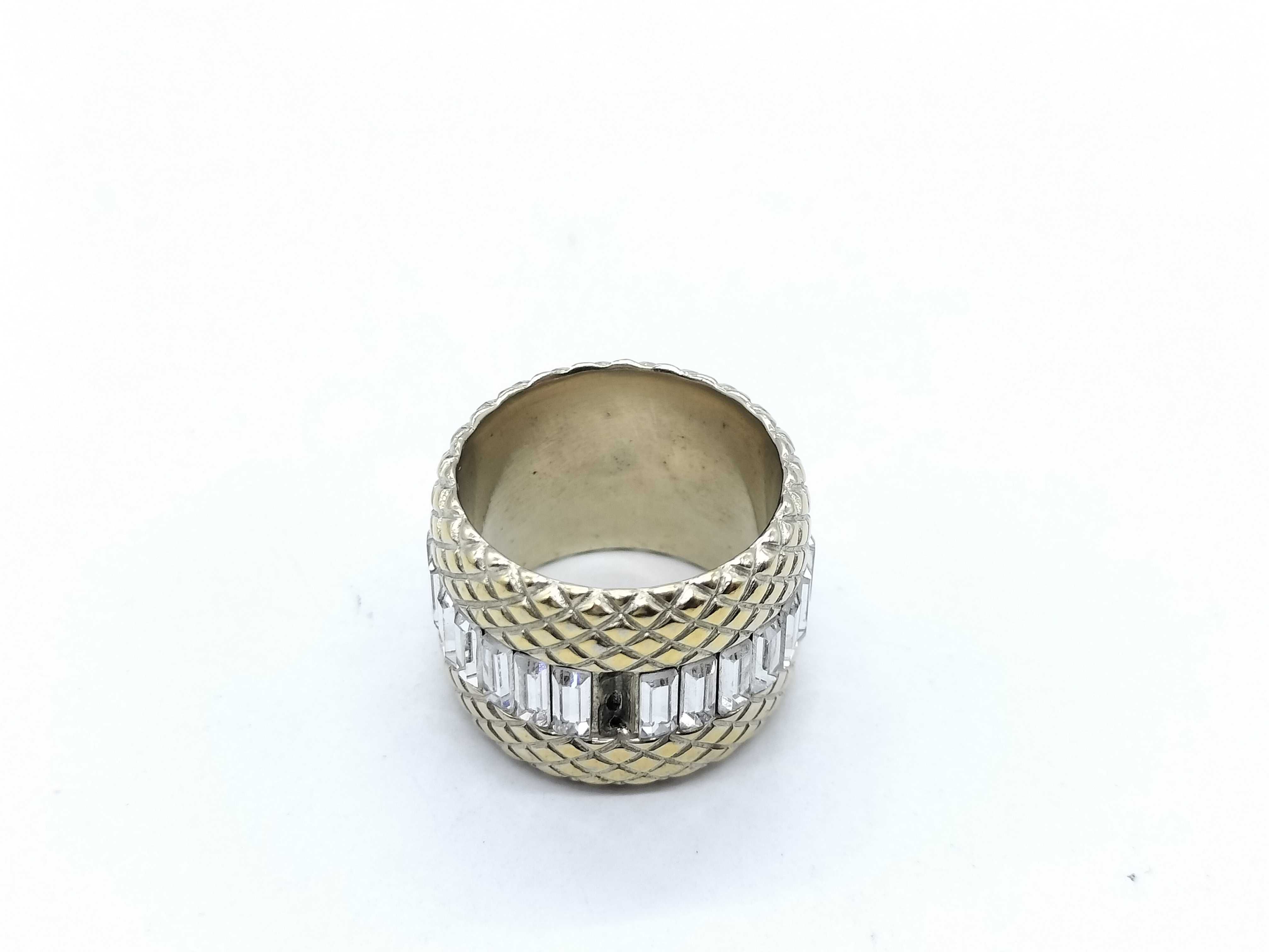 Coco Mark Quilted Stone Ring (Partially Damaged) — view 5