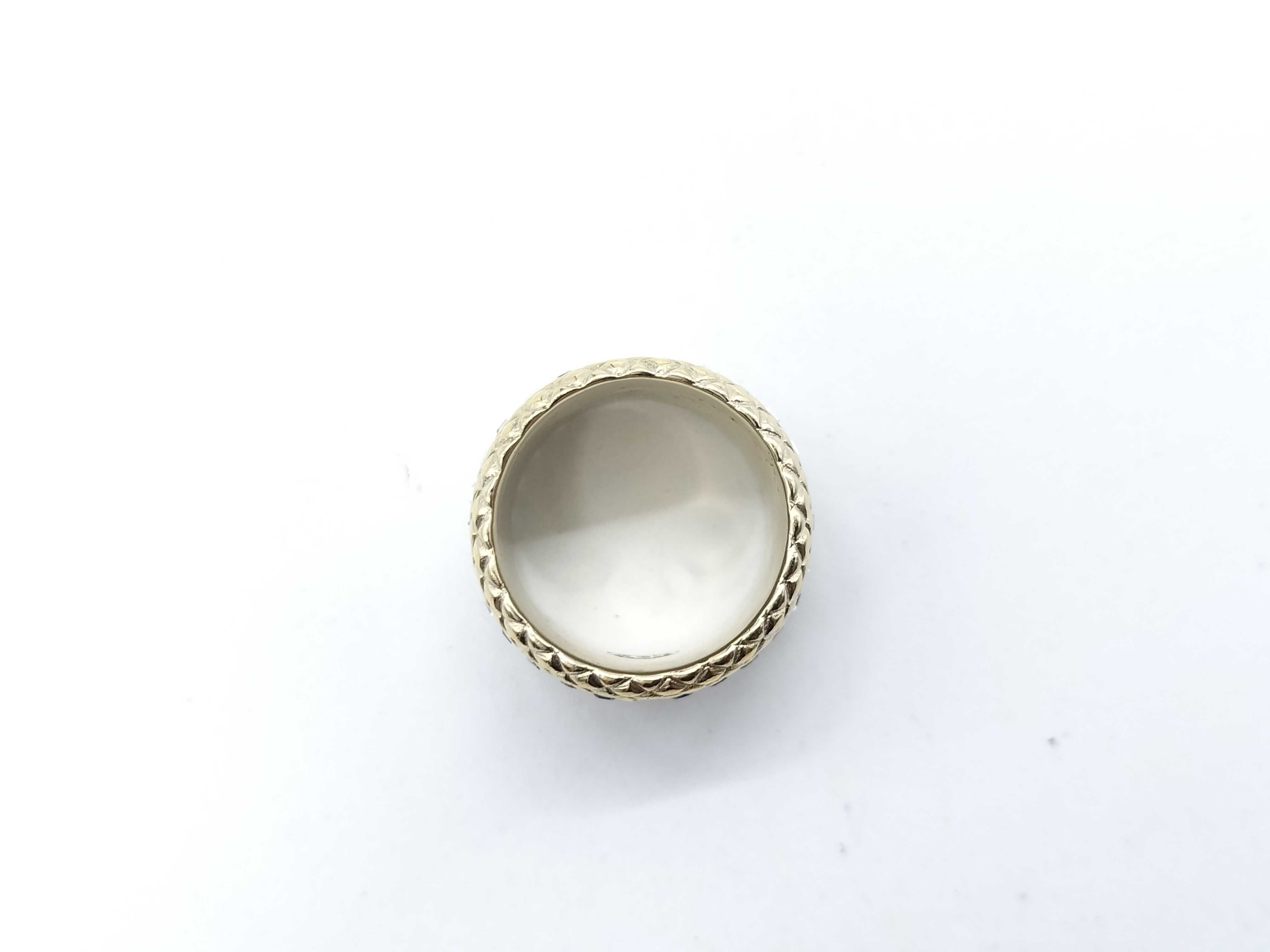 Coco Mark Quilted Stone Ring (Partially Damaged) — view 6
