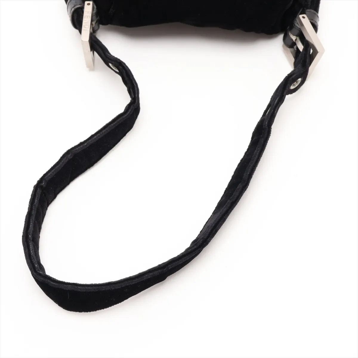 Mamma Bucket Velvet Shoulder Bag, Black, 26571 — view 5