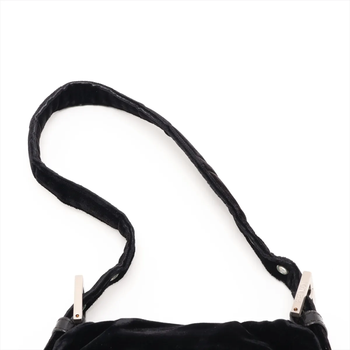 Mamma Bucket Velvet Shoulder Bag, Black, 26571 — view 6