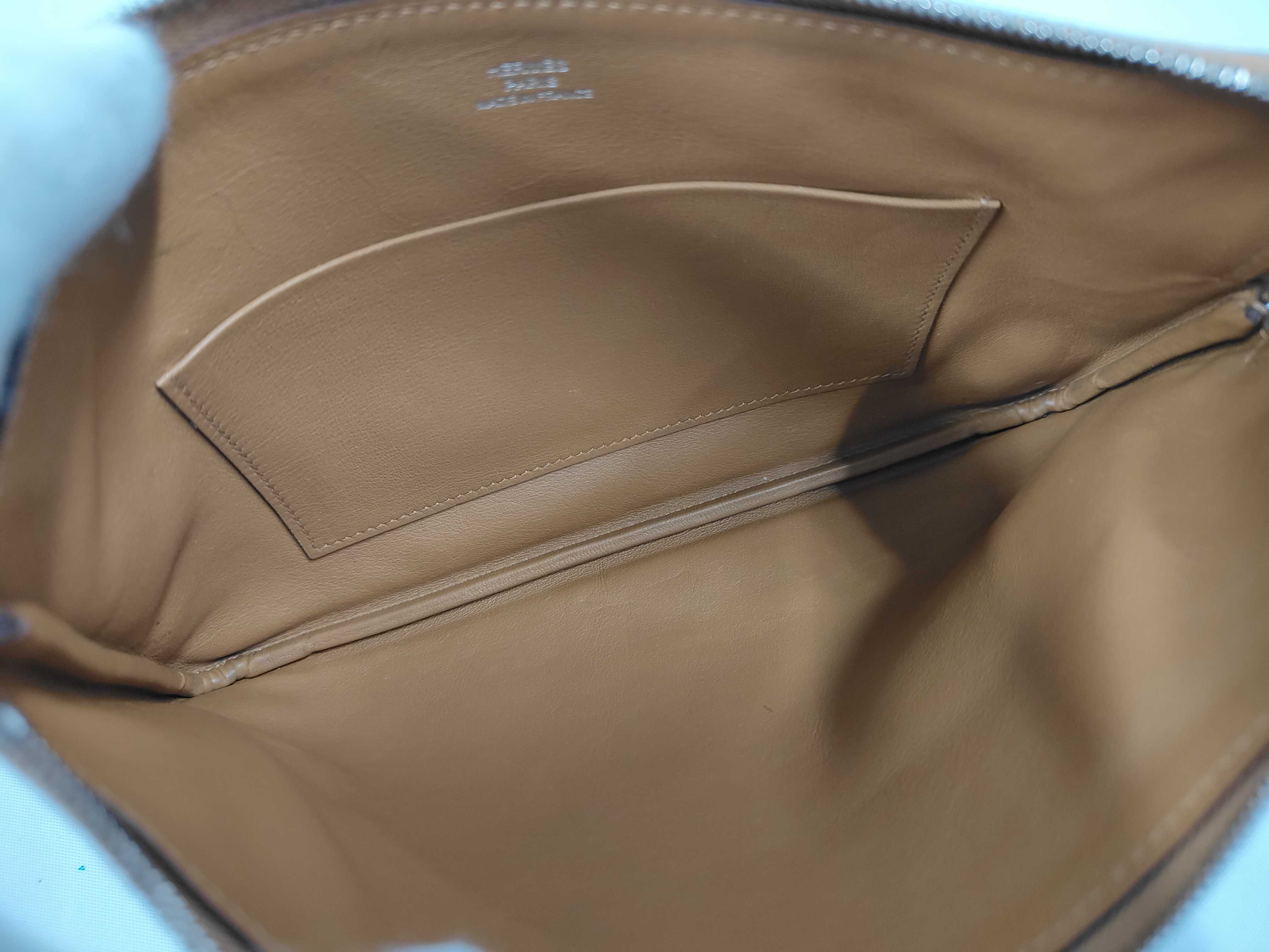 Carre Pocket Long Pouch, Leather, Camel, Z Stamp — view 5