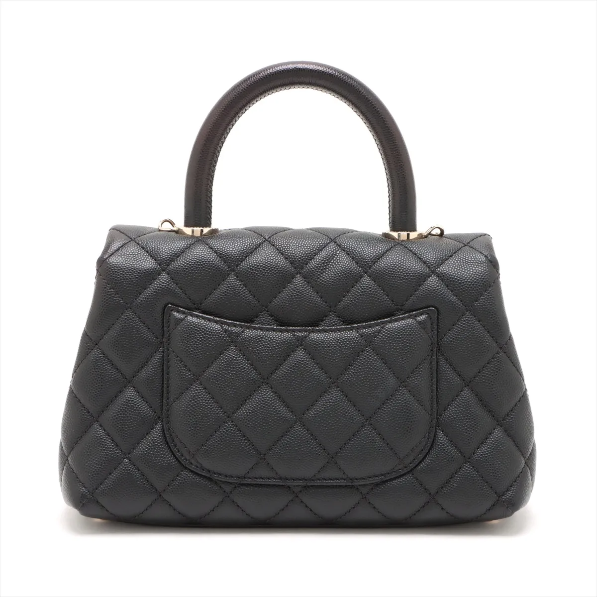 [Individually wrapped] Chanel Coco Handle 24 XS caviar skin 2WAY handbag black gold hardware 29916145 29th series A92990 — view 2