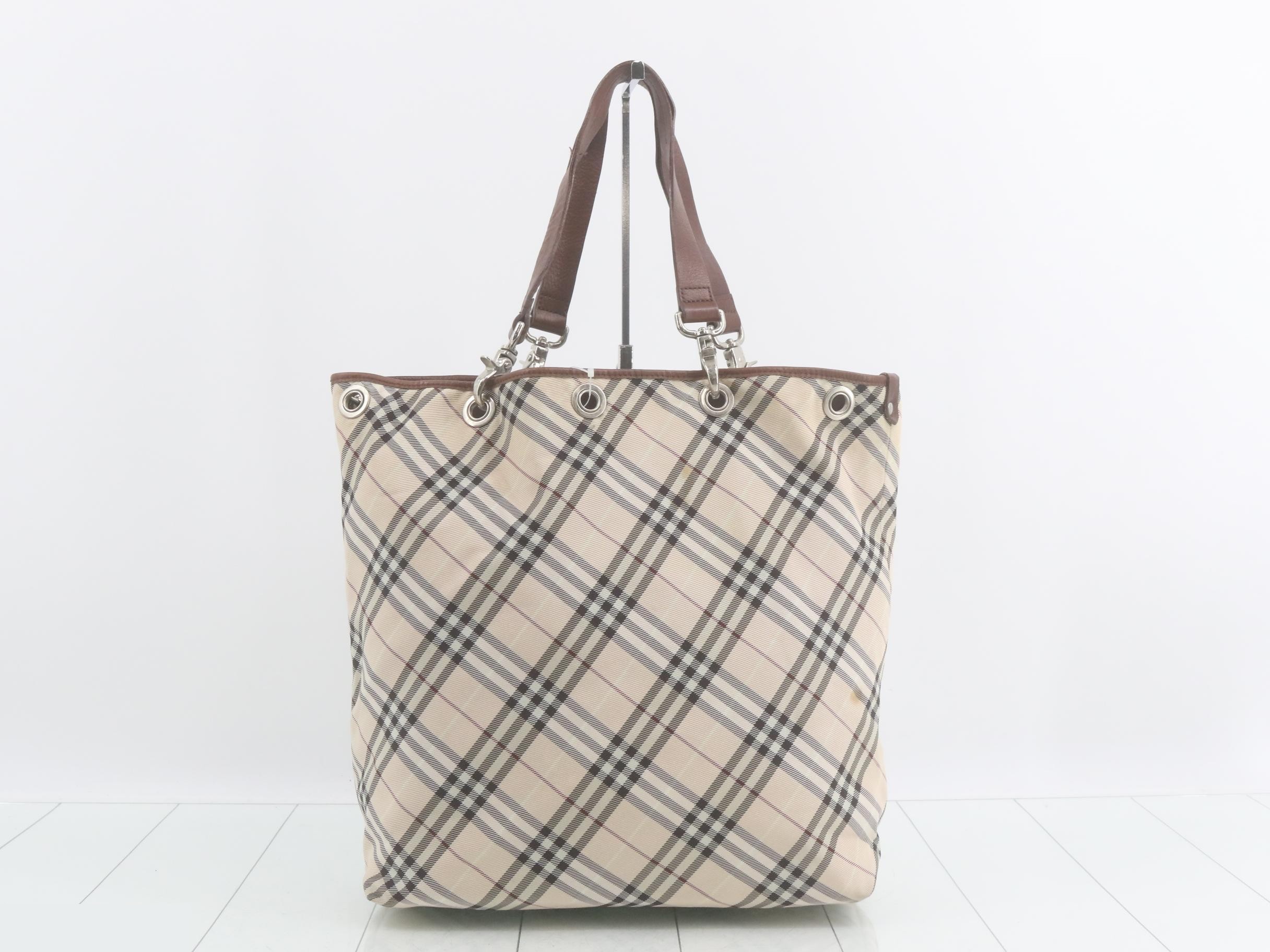 Blue Label Check Pattern Tote Bag — view 2