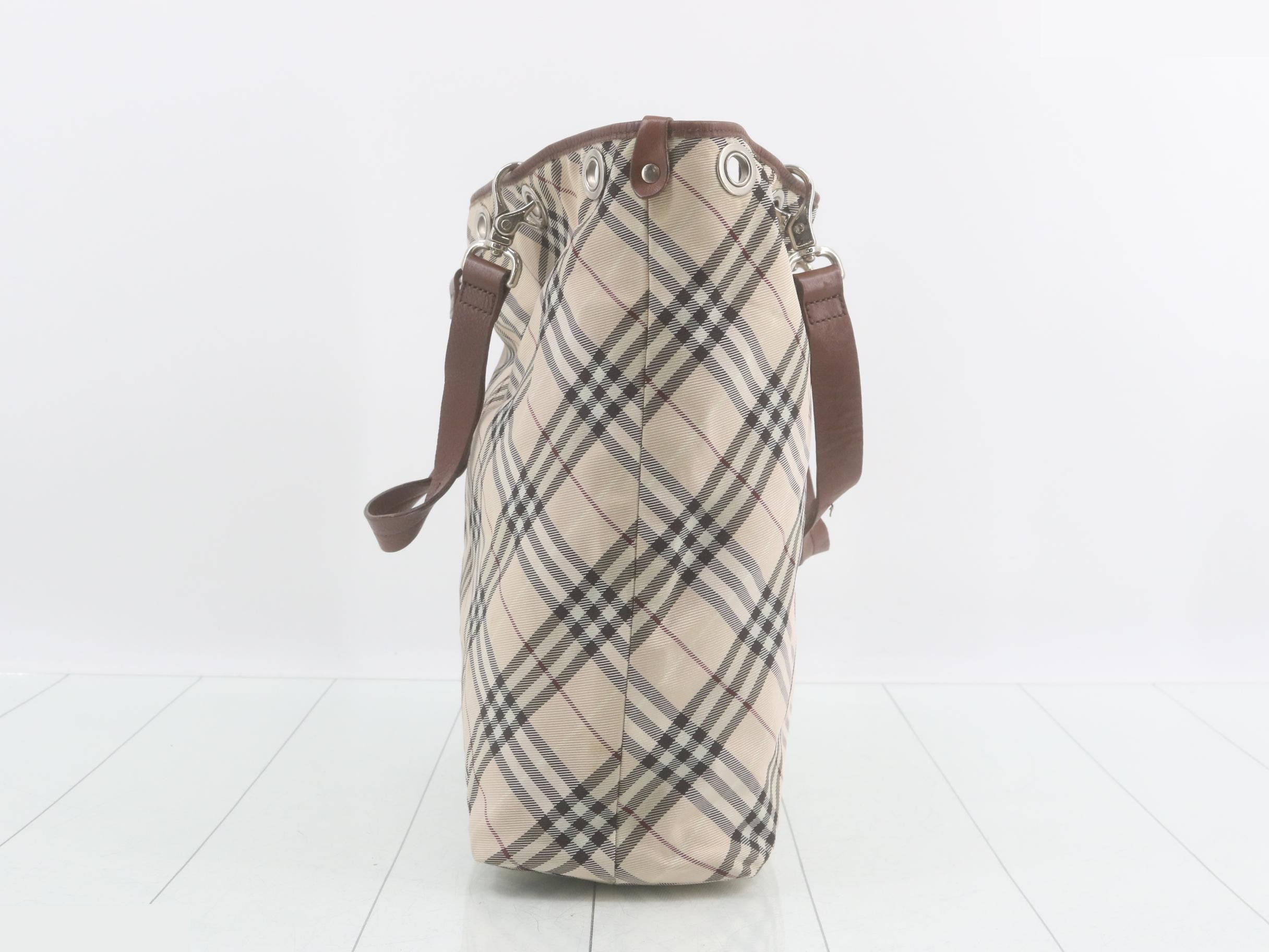 Blue Label Check Pattern Tote Bag — view 3