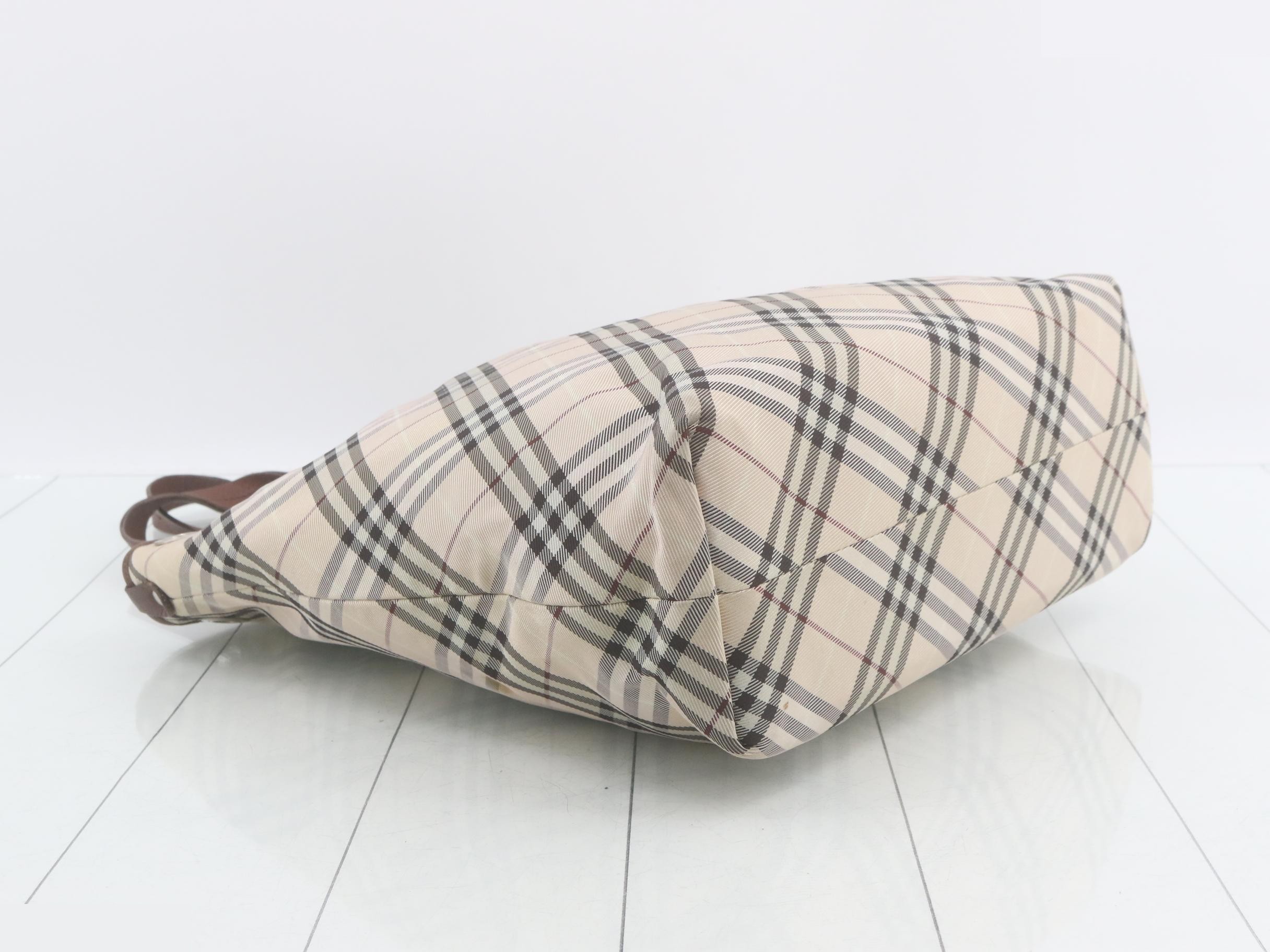 Blue Label Check Pattern Tote Bag — view 5