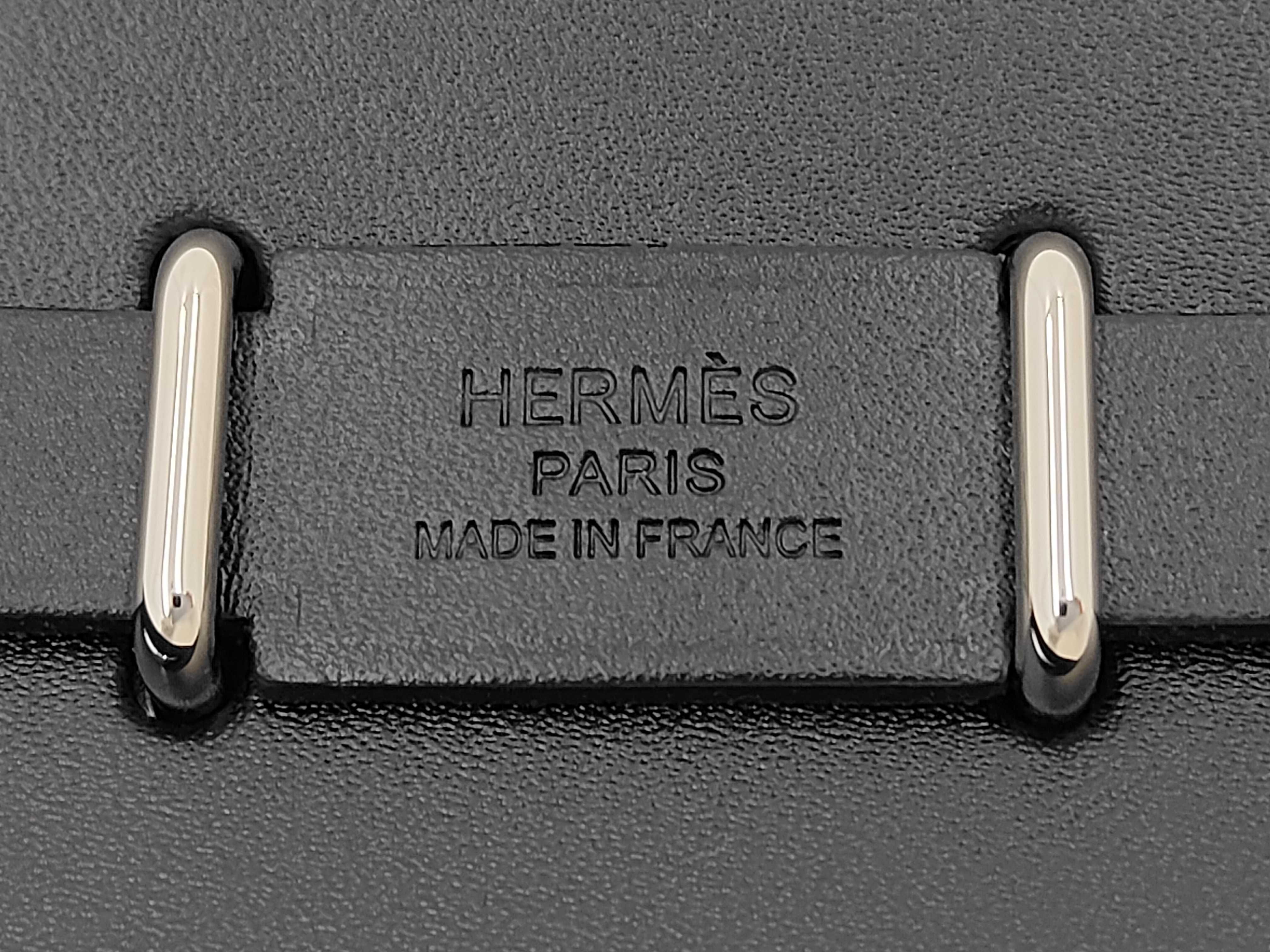 Herbag Zip Mini Black Toile/Vache Hunter Silver Hardware G Stamp Handbag — view 9