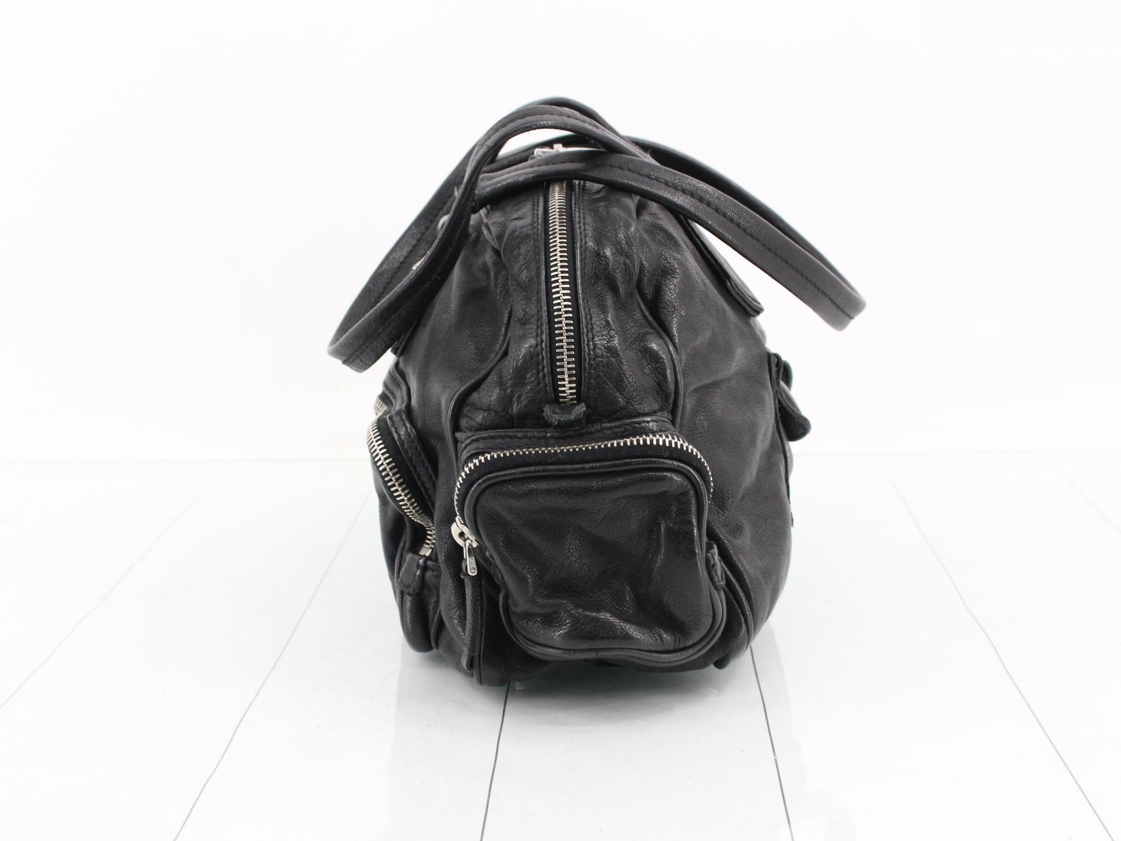 Washed leather handbag — view 3