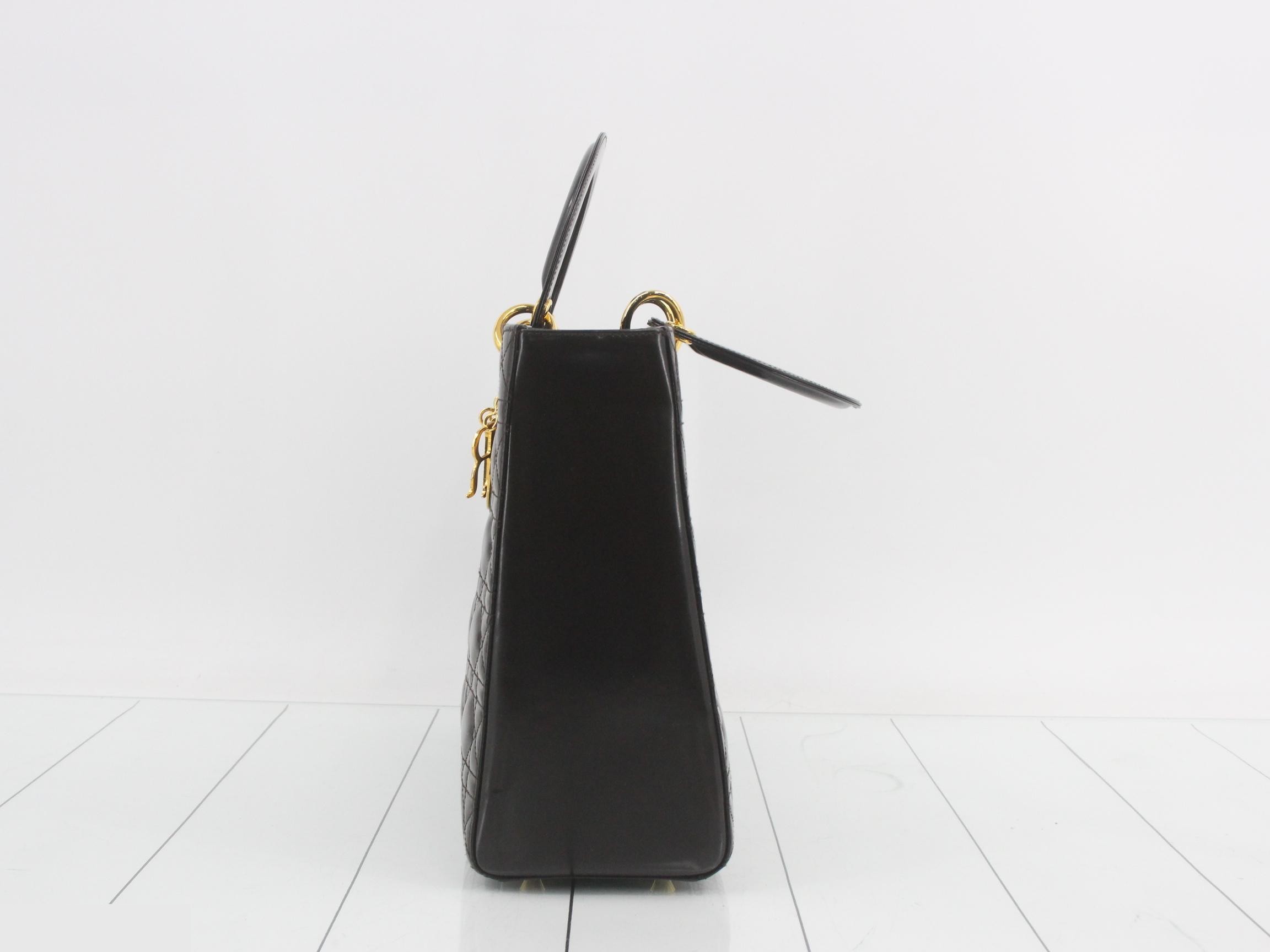 Lady Dior Enamel Card Case with Strap — view 3