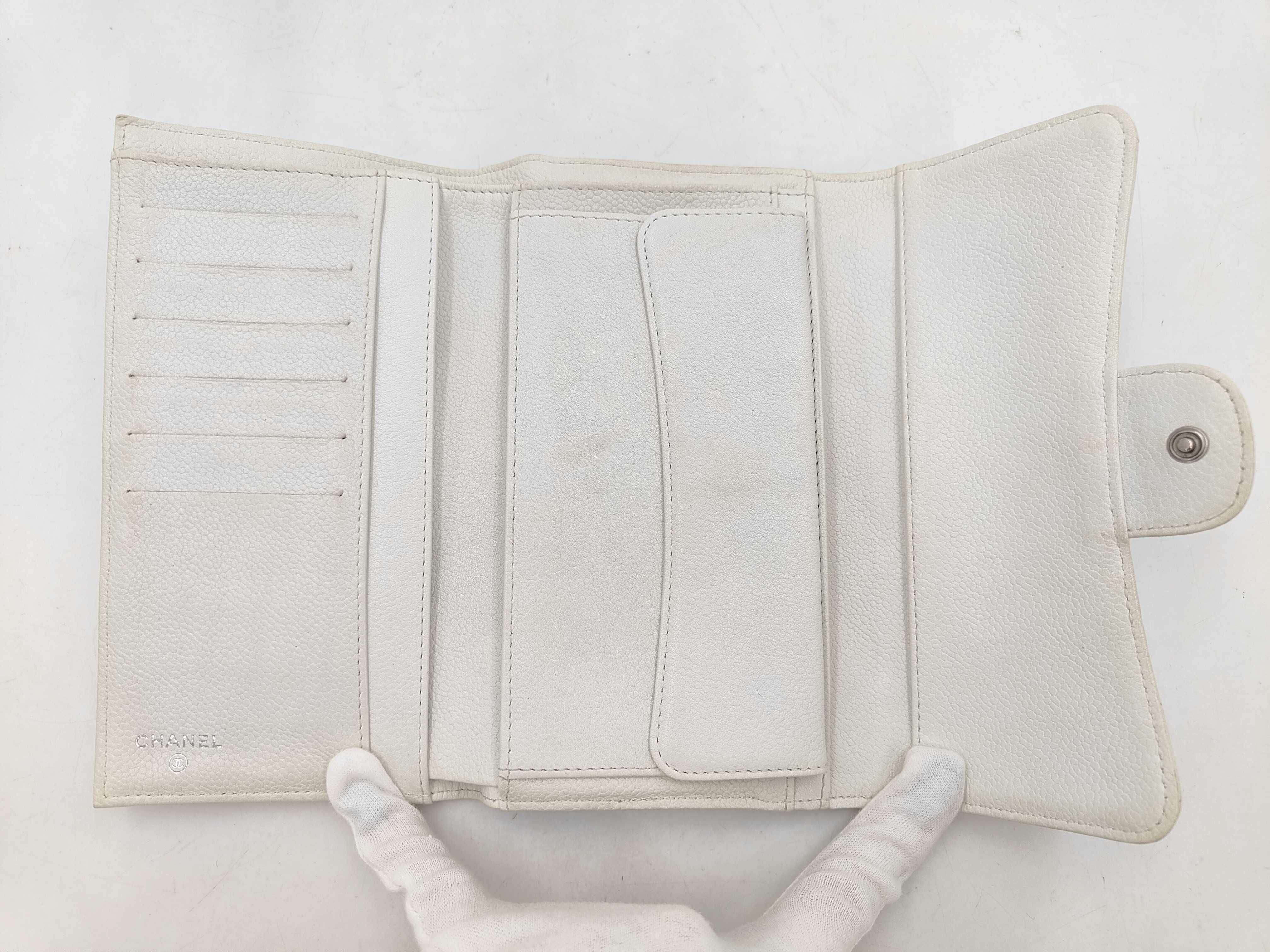 SLG CAVIAR SKIN LONG WALLET TRIFOLD WHITE NO.12 W/CARD 12879912 Wallet — view 3