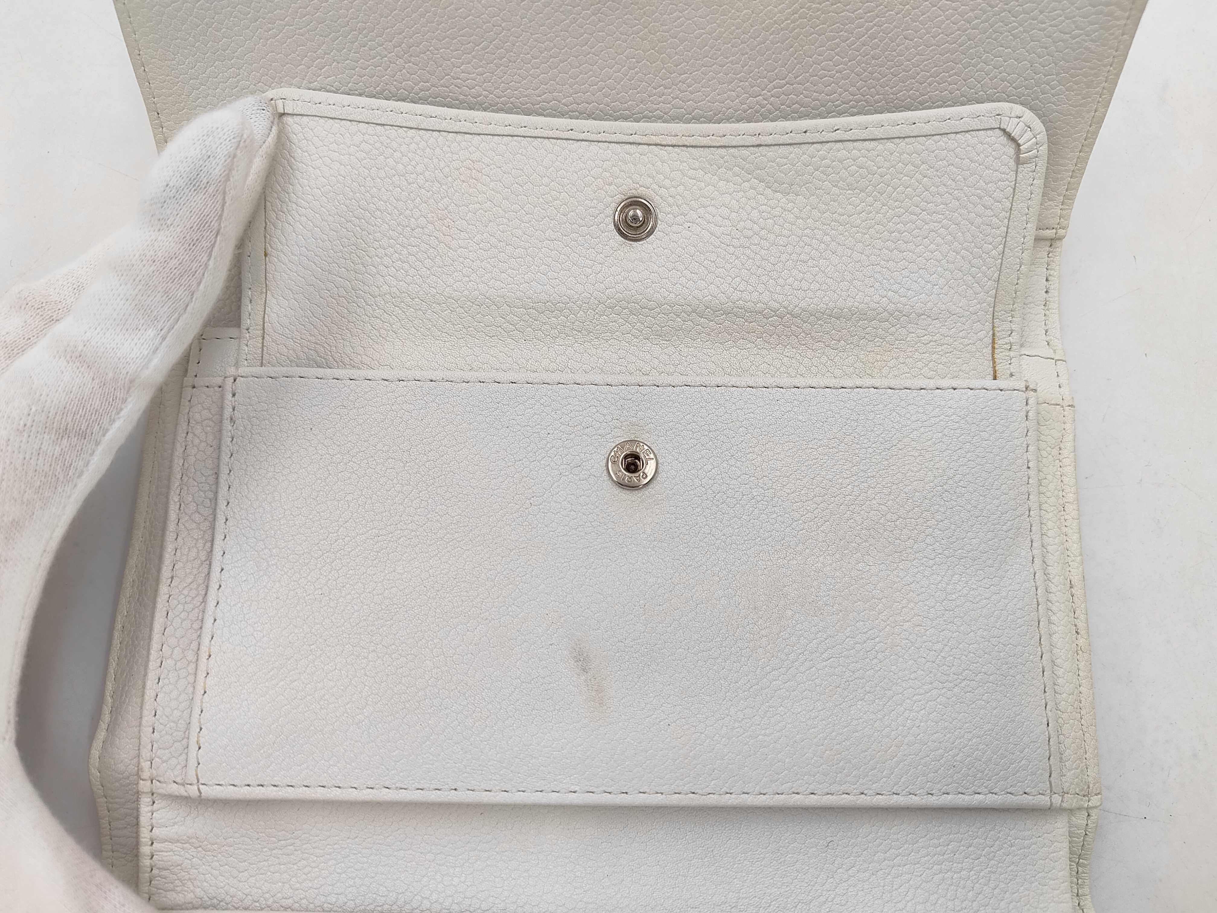SLG CAVIAR SKIN LONG WALLET TRIFOLD WHITE NO.12 W/CARD 12879912 Wallet — view 5